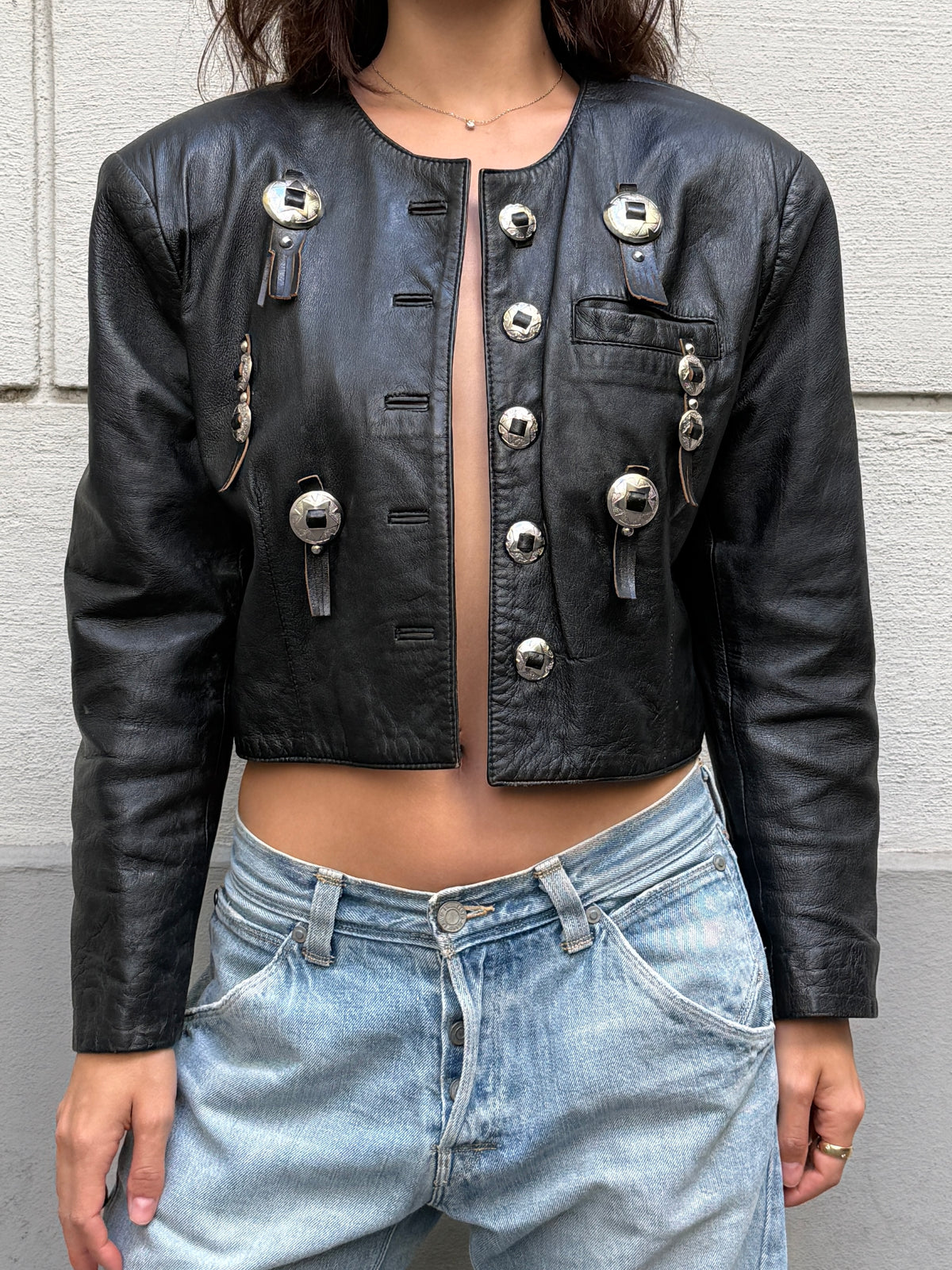 Vintage 100% Genuine Leather Western Jacket L