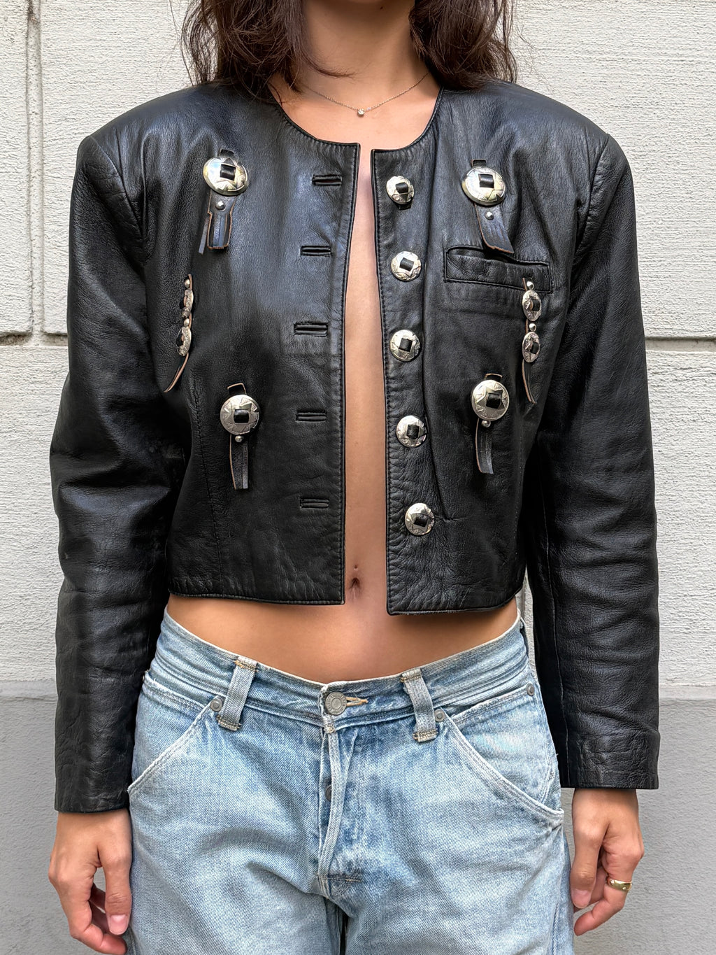 Vintage 100% Genuine Leather Western Jacket L