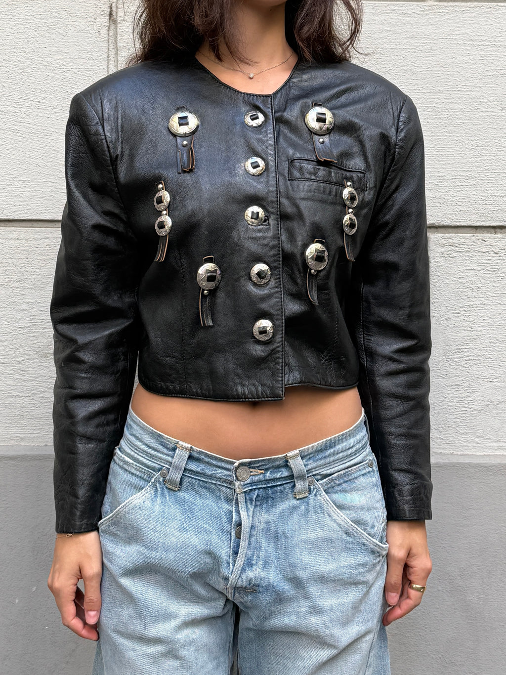 Vintage 100% Genuine Leather Western Jacket L