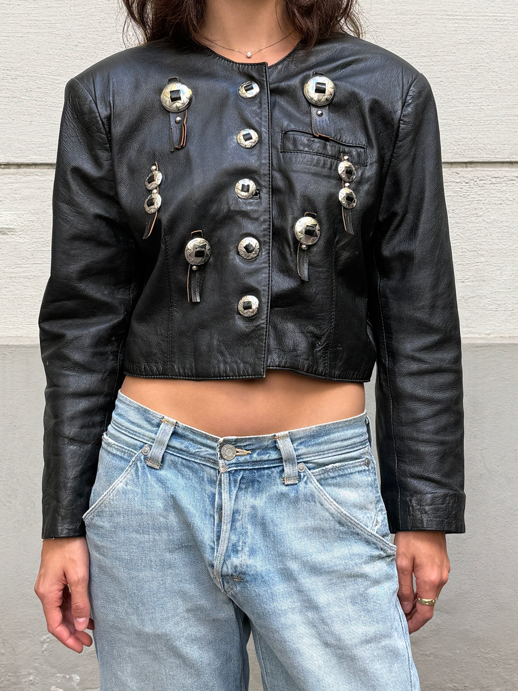 Vintage 100% Genuine Leather Western Jacket L