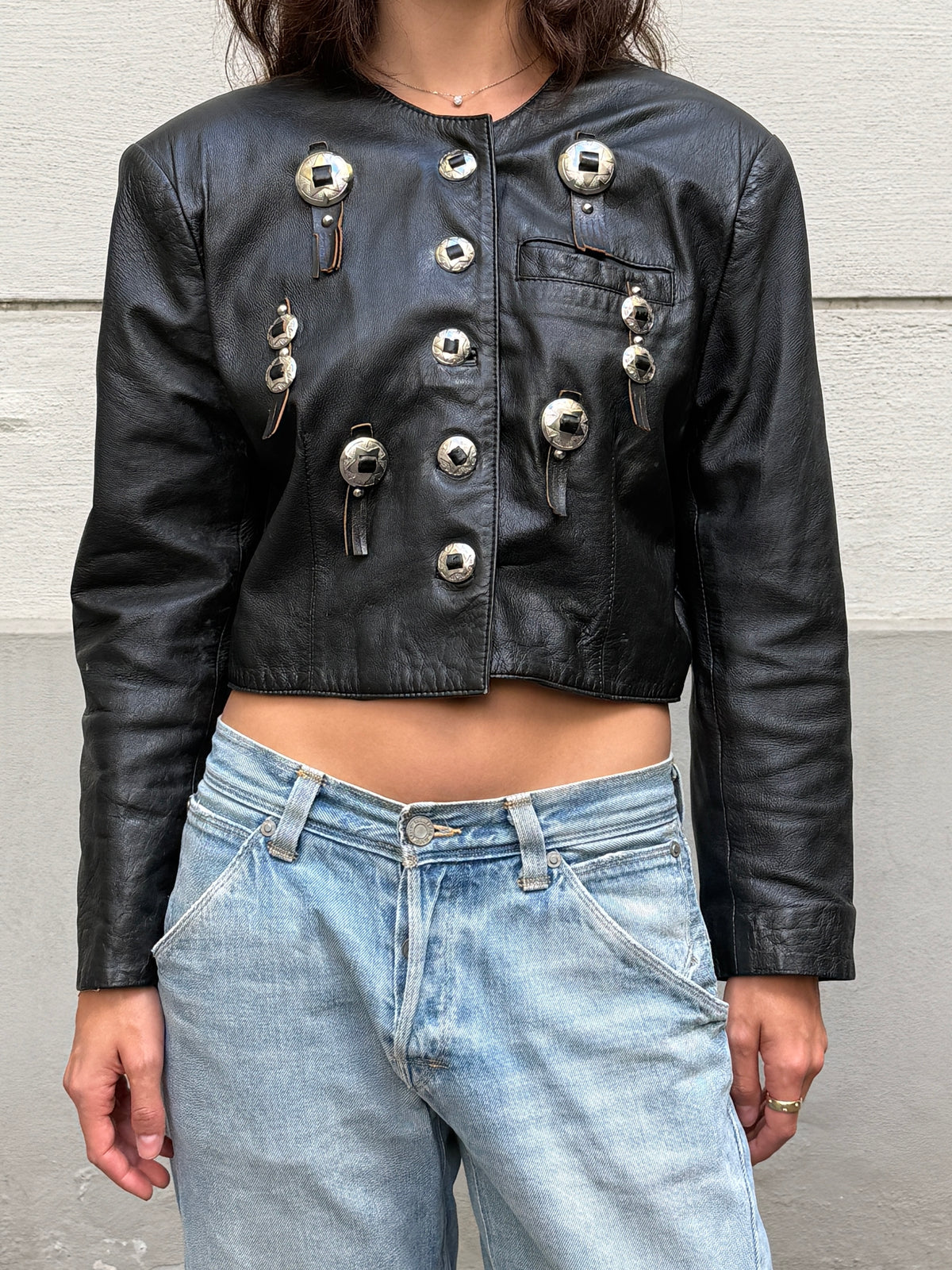 Vintage 100% Genuine Leather Western Jacket L
