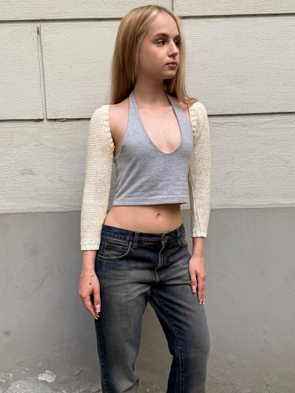 Vintage Y2K Guess 100% Cotton Sequin Bolero XS/Petite