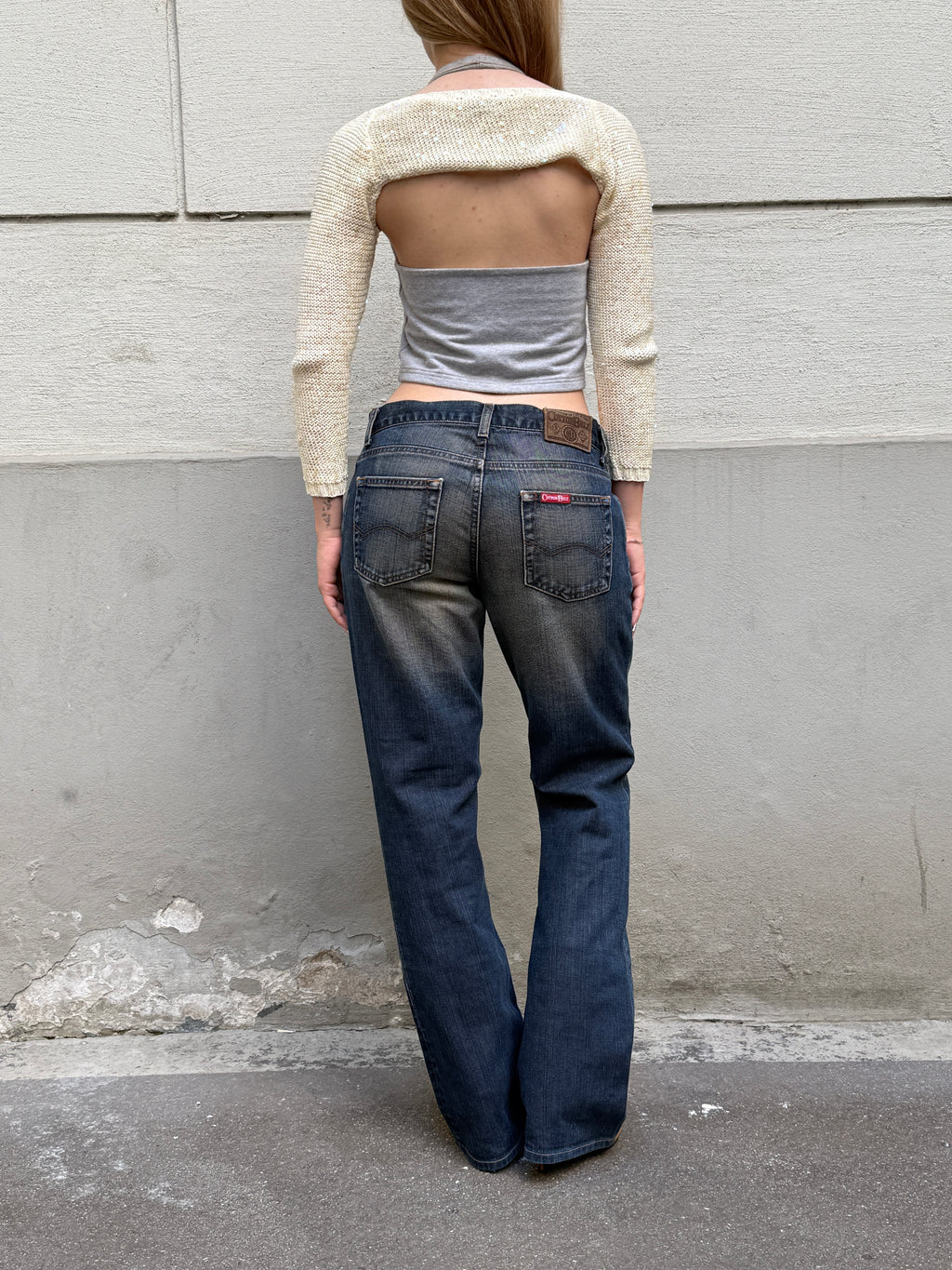 Vintage Mid Waist Bootleg Jeans S/Petite 38