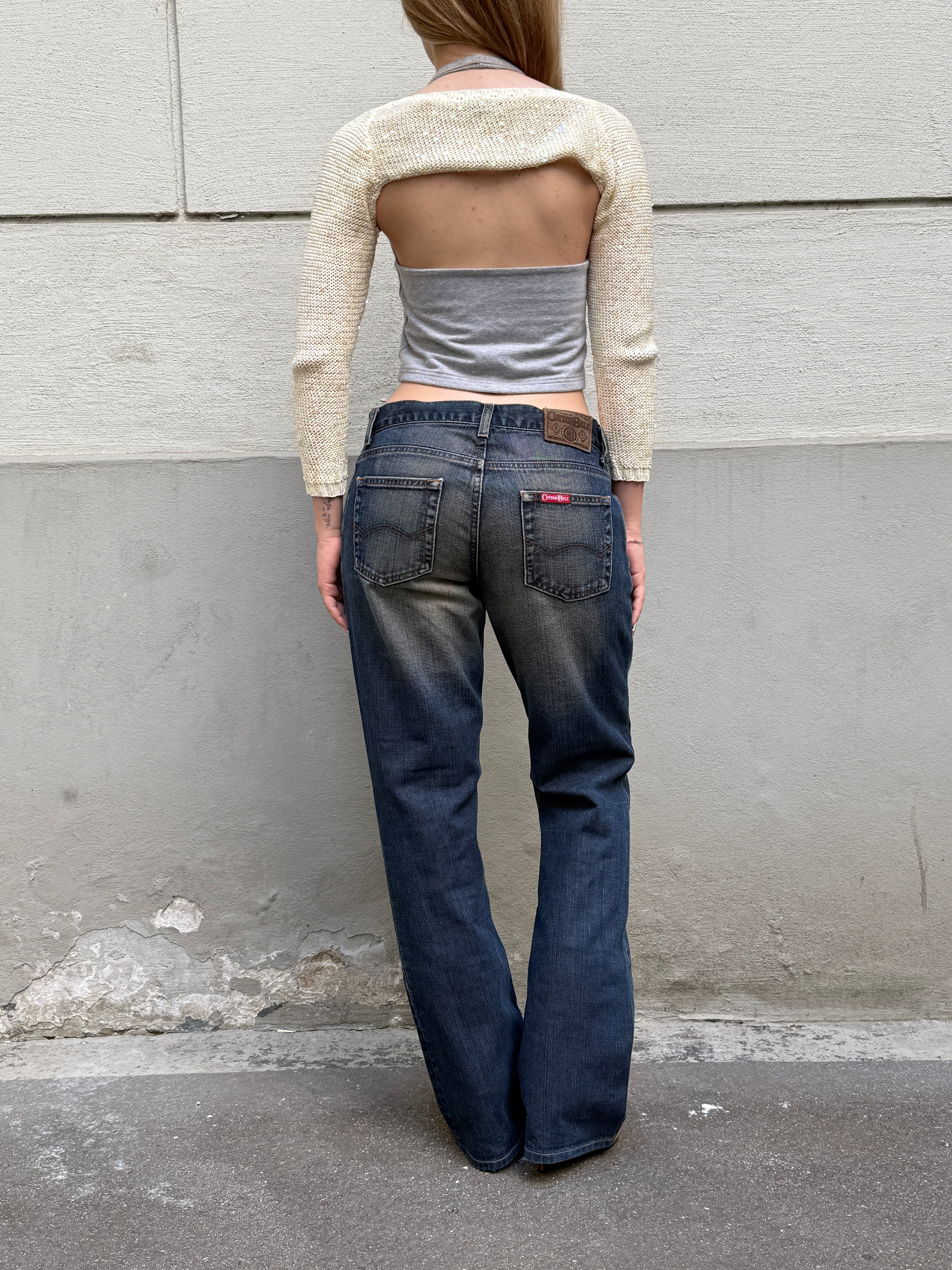 Vintage Mid Waist Bootleg Jeans S/Petite 38