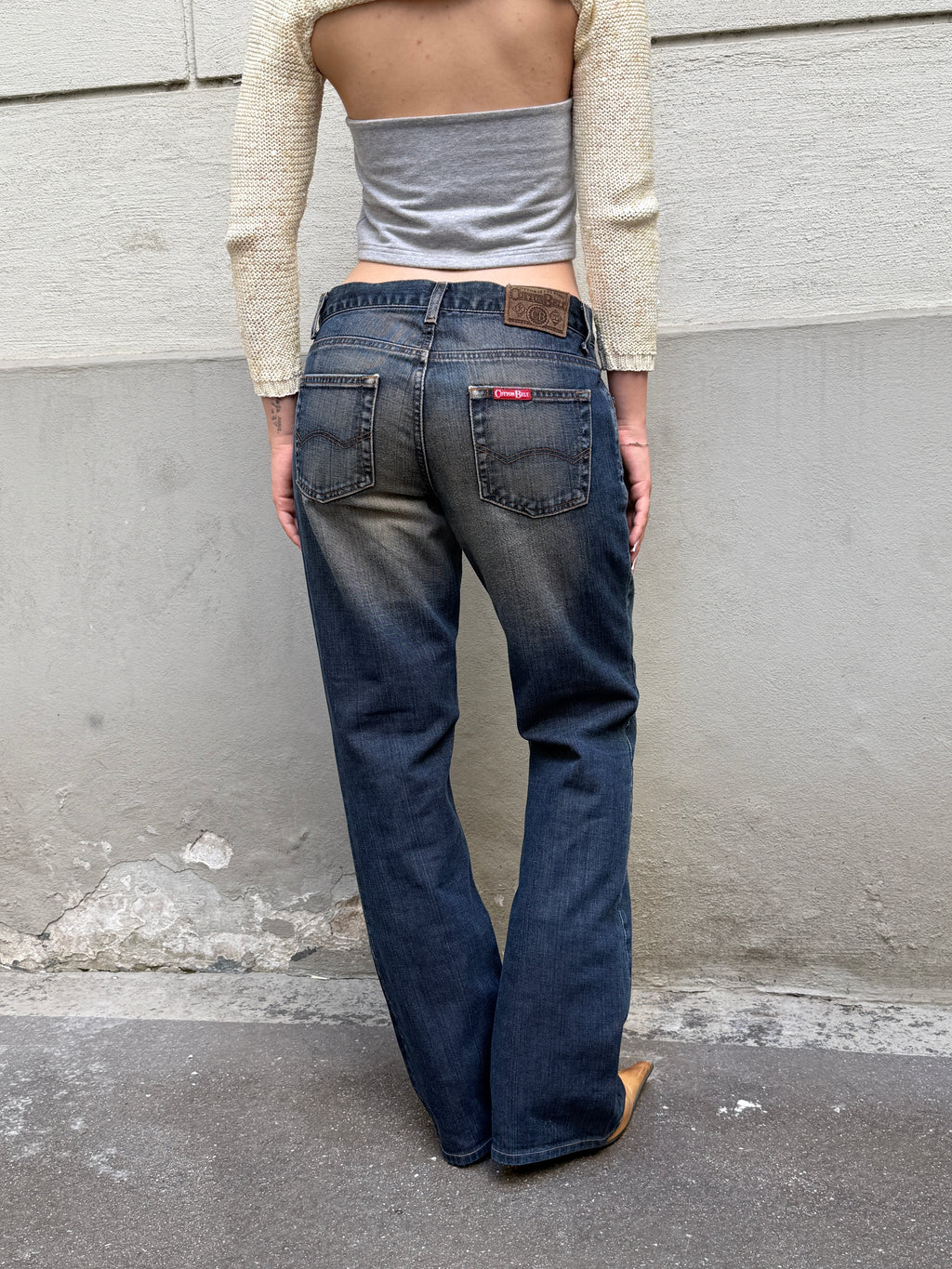 Vintage Mid Waist Bootleg Jeans S/Petite 38