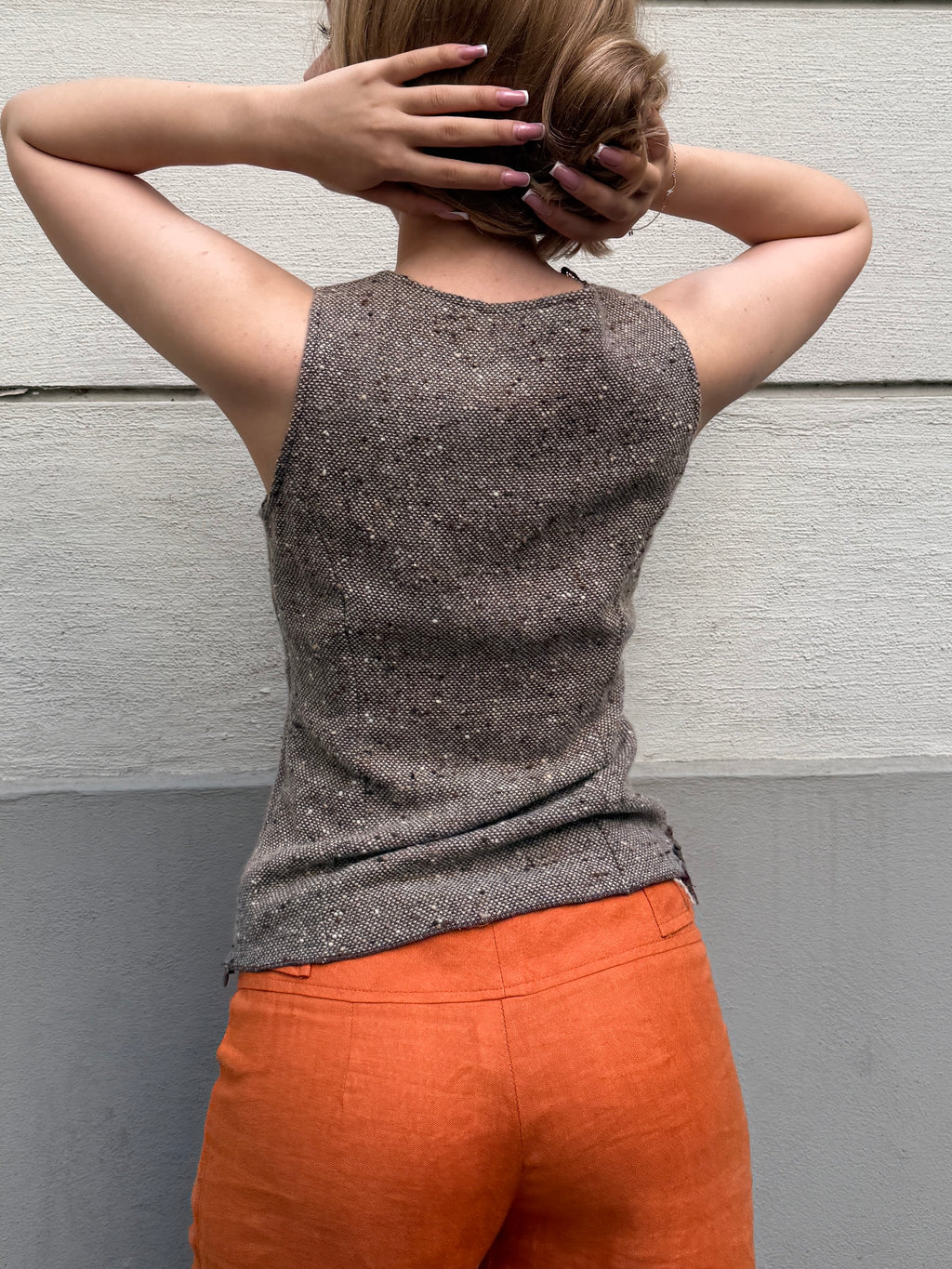 Vintage Y2K Wool & Lace Sleeveless Top XS/S