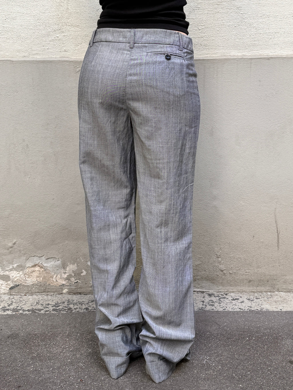 Vintage Wool Blend Light Gray Trousers XS/S EU 34