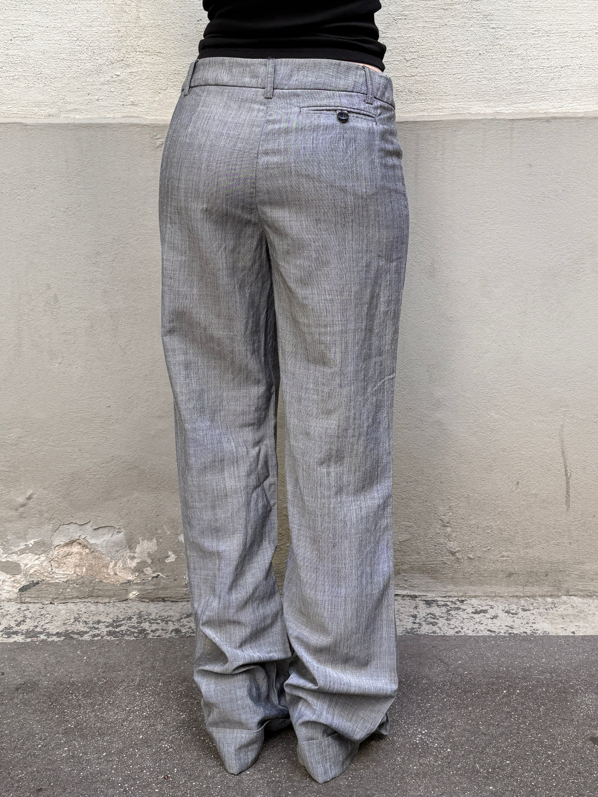 Vintage Wool Blend Light Gray Trousers XS/S EU 34