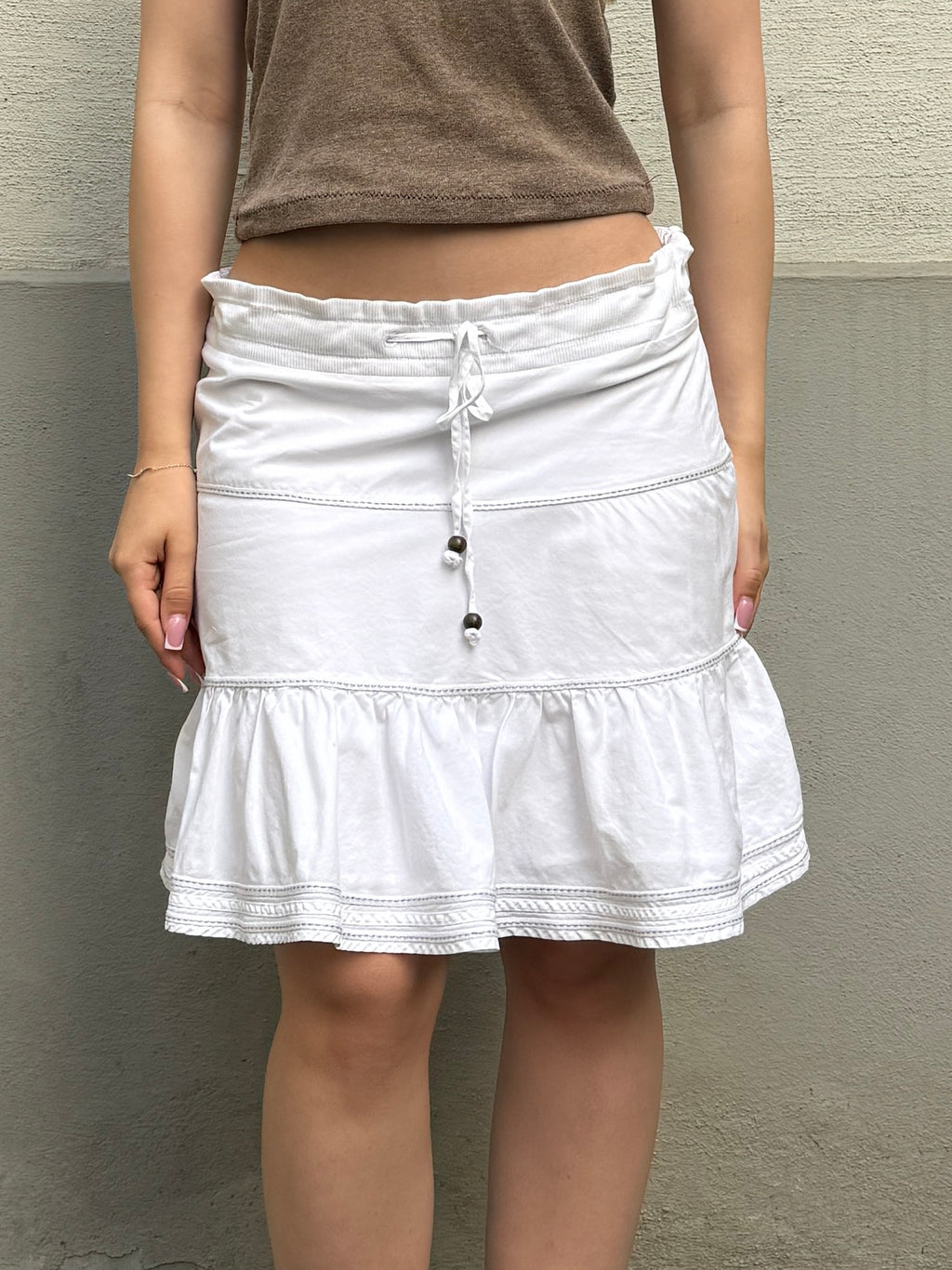Vintage 100% Cotton Knee Length Skirt S