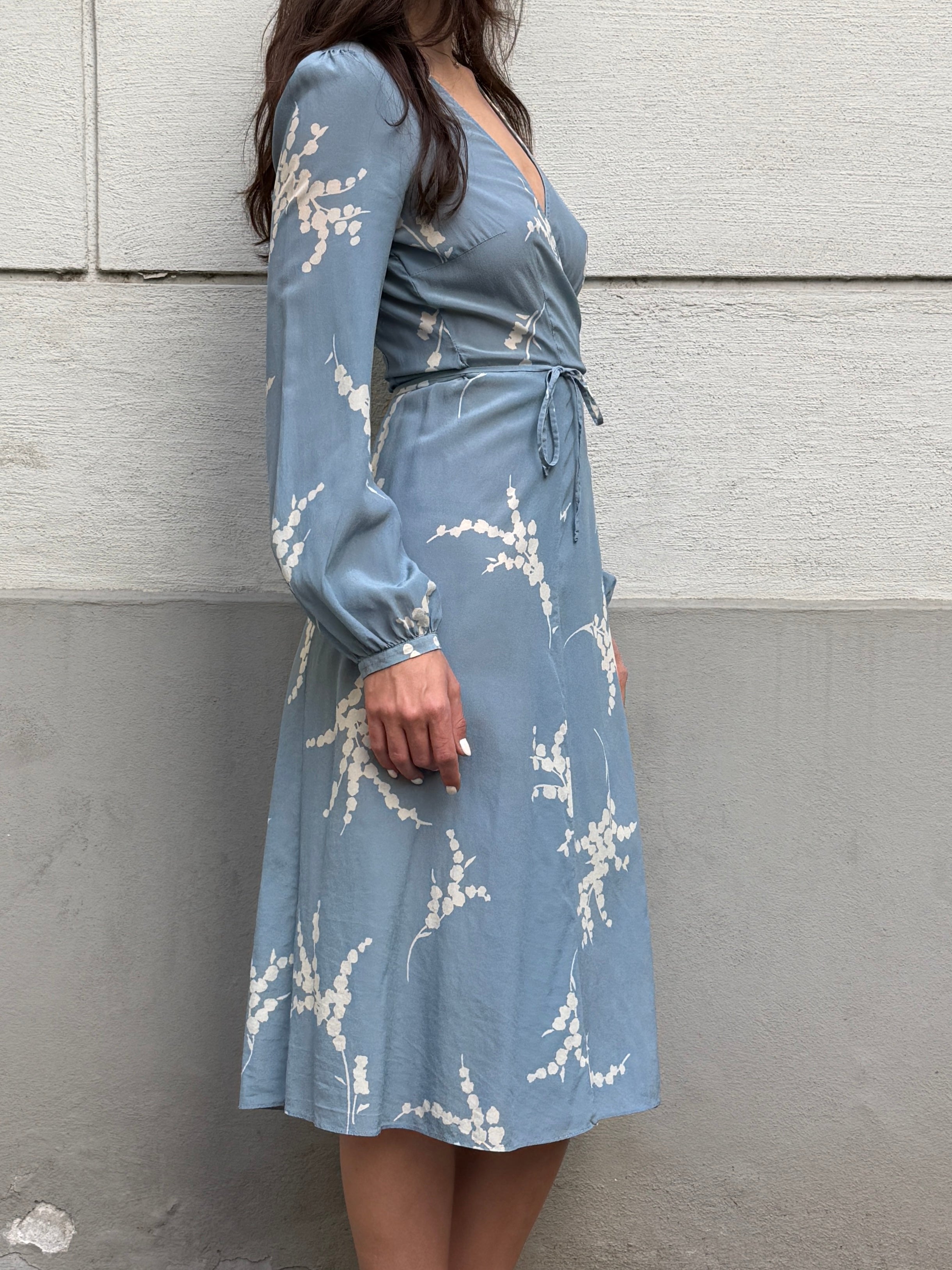 Realisation Par 100% Silk Wrap Dress M
