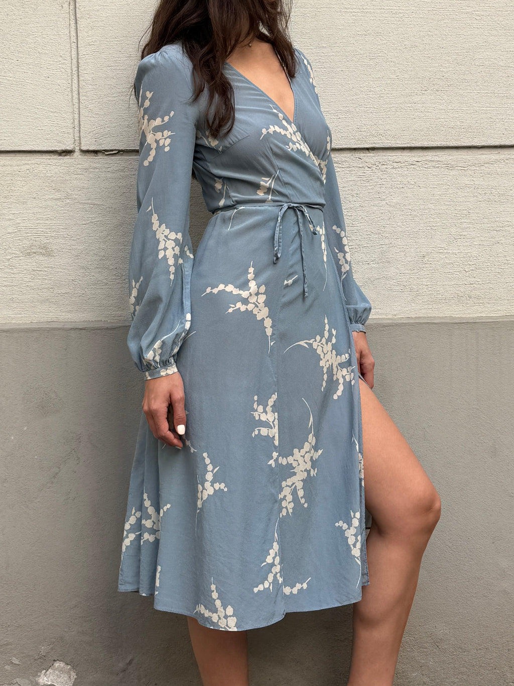 Realisation Par 100% Silk Wrap Dress M