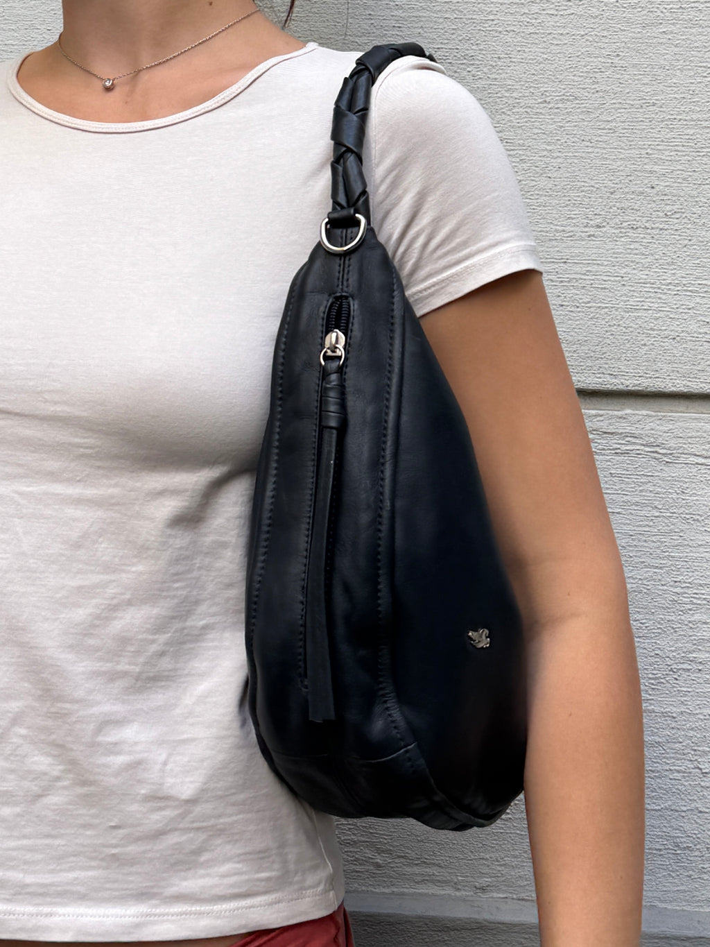 100% Genuine Leather Navy Blue Bag