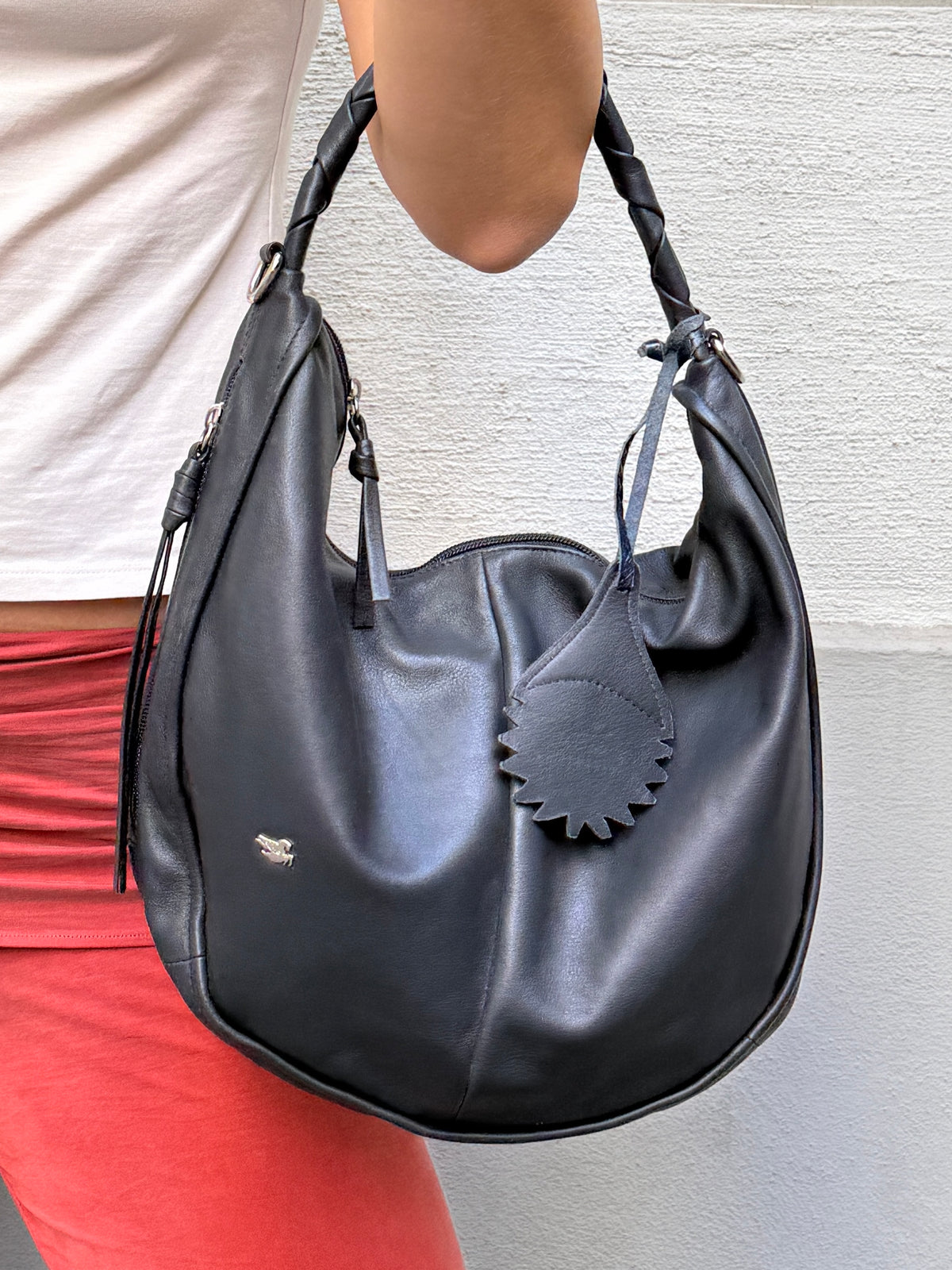 100% Genuine Leather Navy Blue Bag