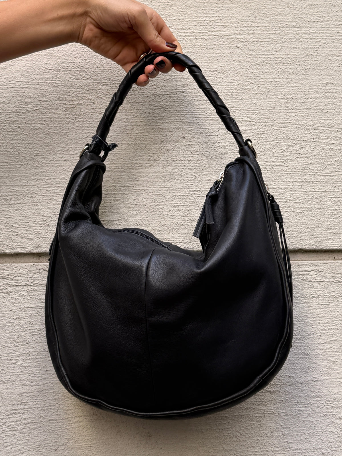 100% Genuine Leather Navy Blue Bag