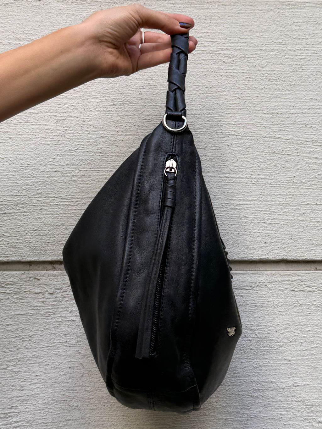 100% Genuine Leather Navy Blue Bag