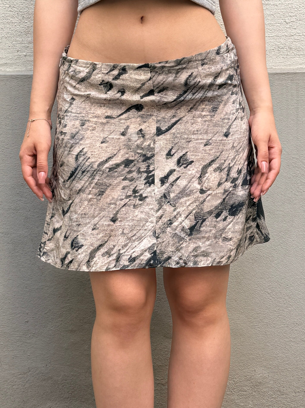Vintage Y2K Max Mara 100% Silk Mini Skirt S