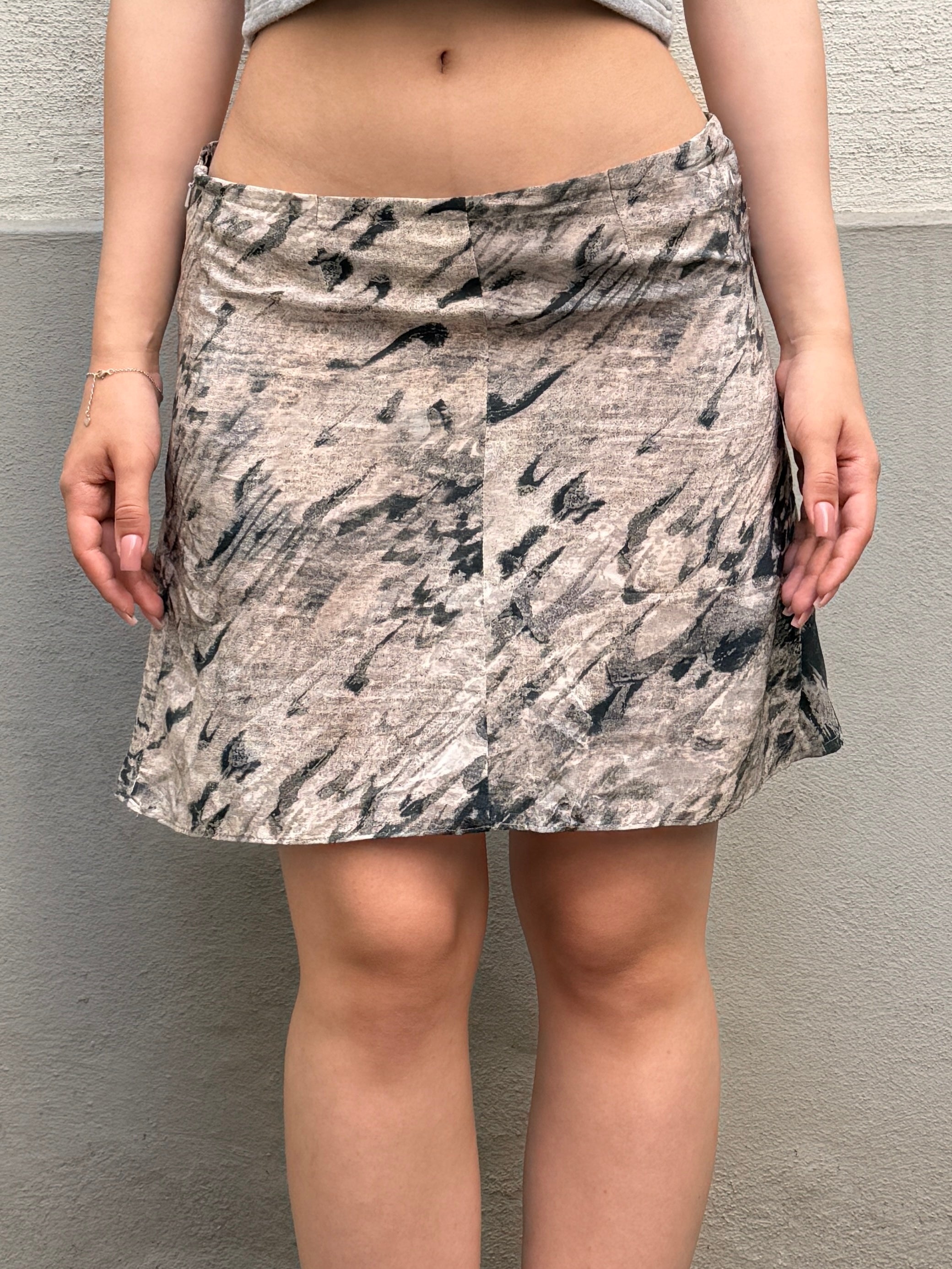 Vintage Y2K Max Mara 100% Silk Mini Skirt S