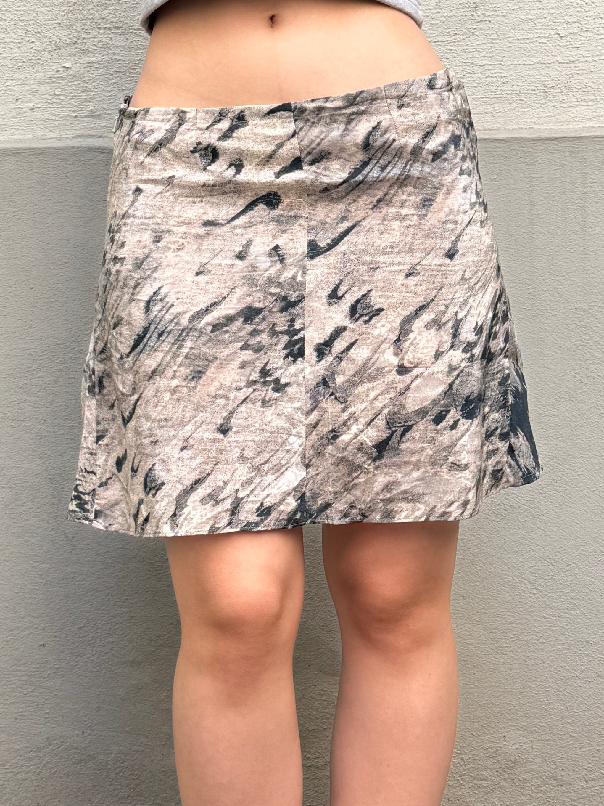 Vintage Y2K Max Mara 100% Silk Mini Skirt S