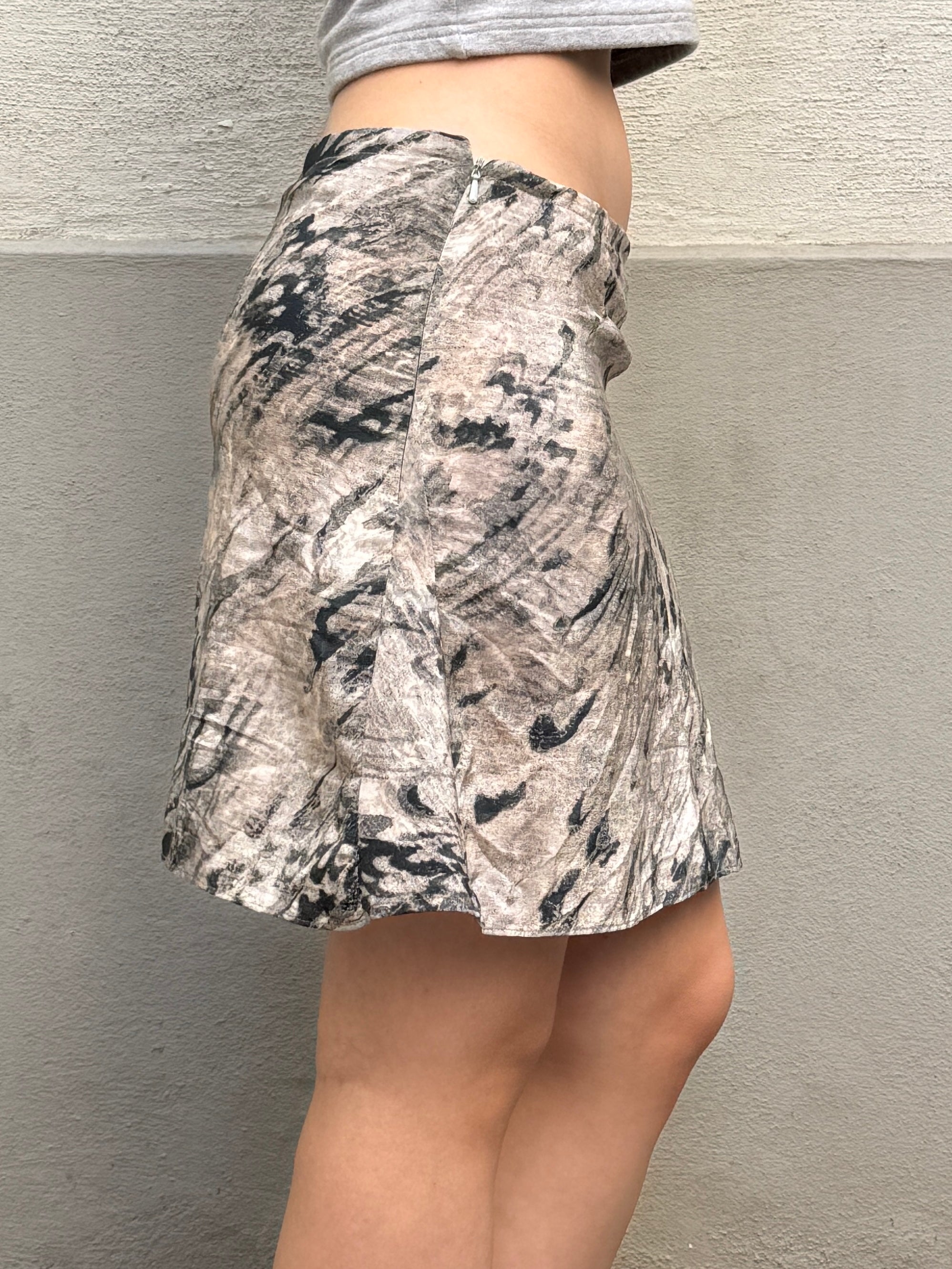 Vintage Y2K Max Mara 100% Silk Mini Skirt S