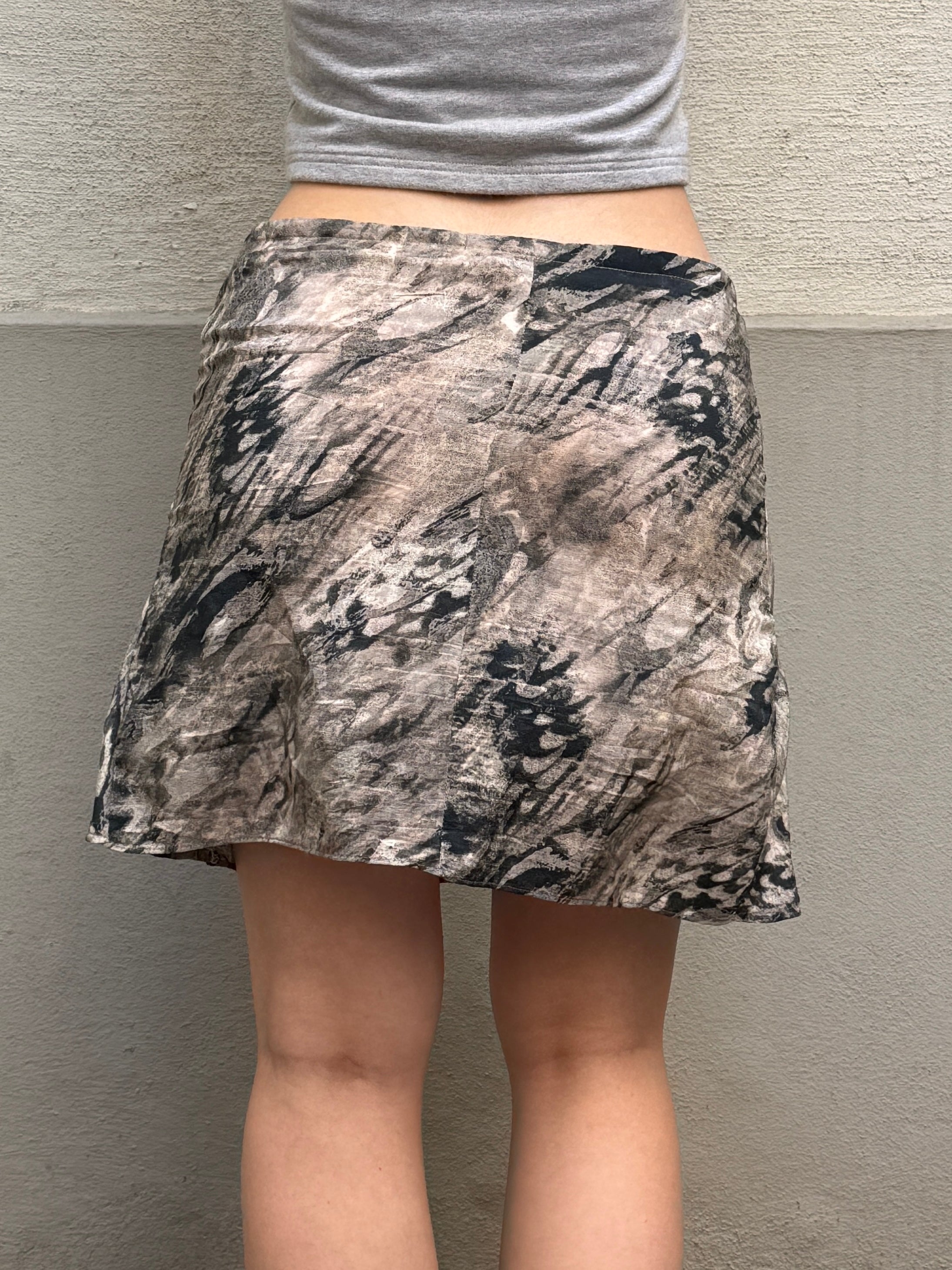 Vintage Y2K Max Mara 100% Silk Mini Skirt S