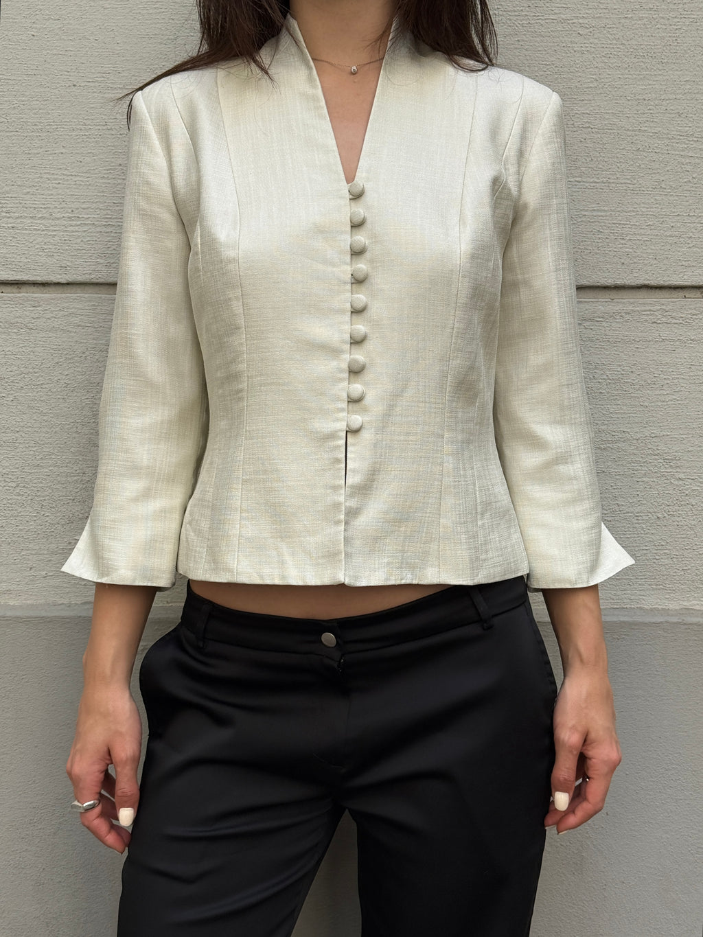 Vintage Cream Blazer Jacket S