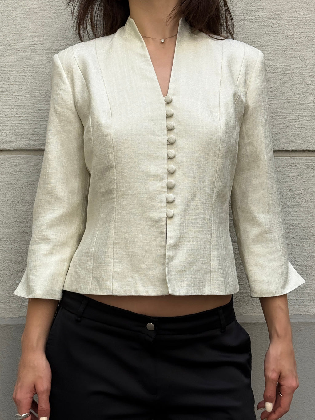 Vintage Cream Blazer Jacket S