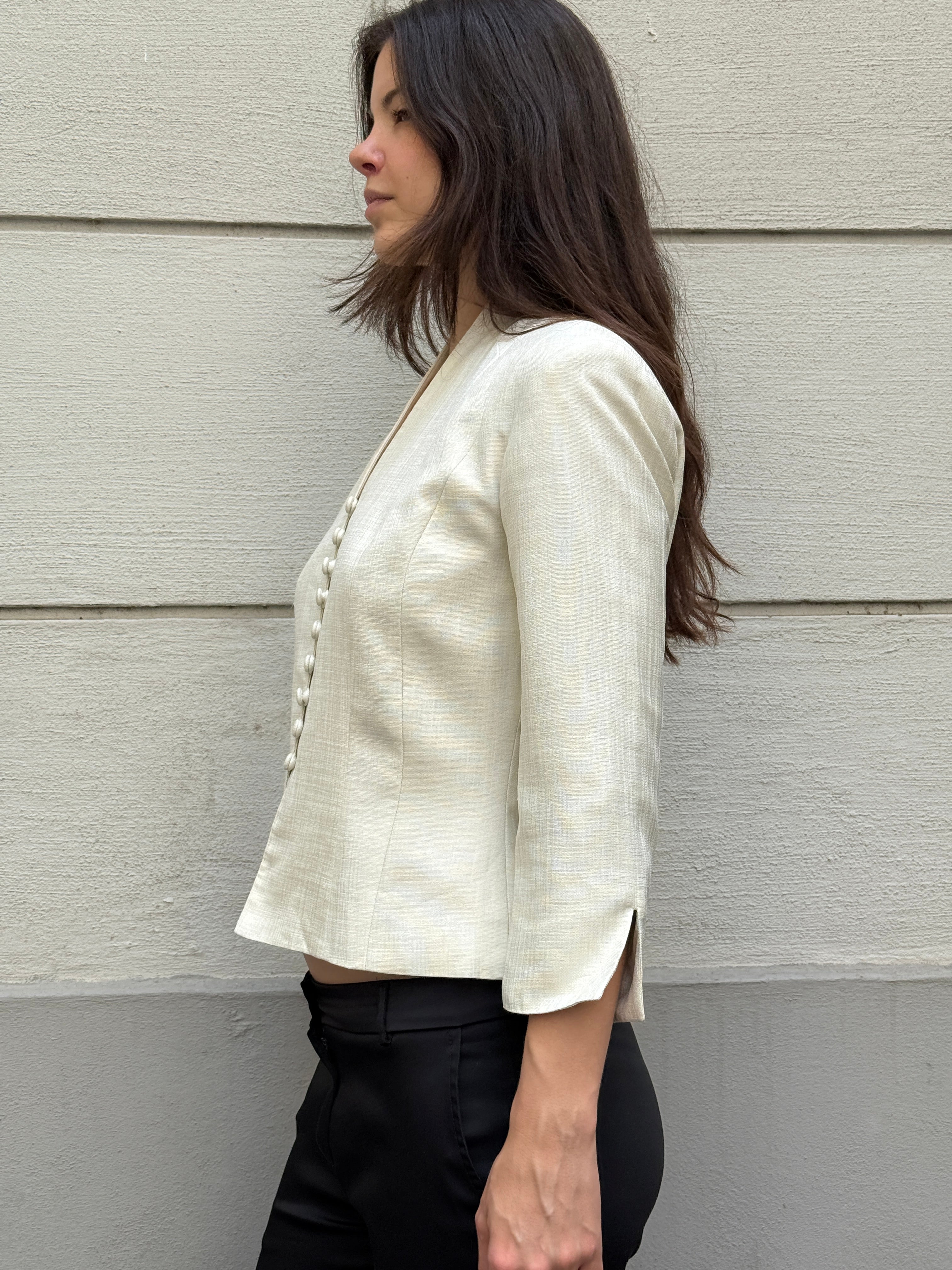 Vintage Cream Blazer Jacket S
