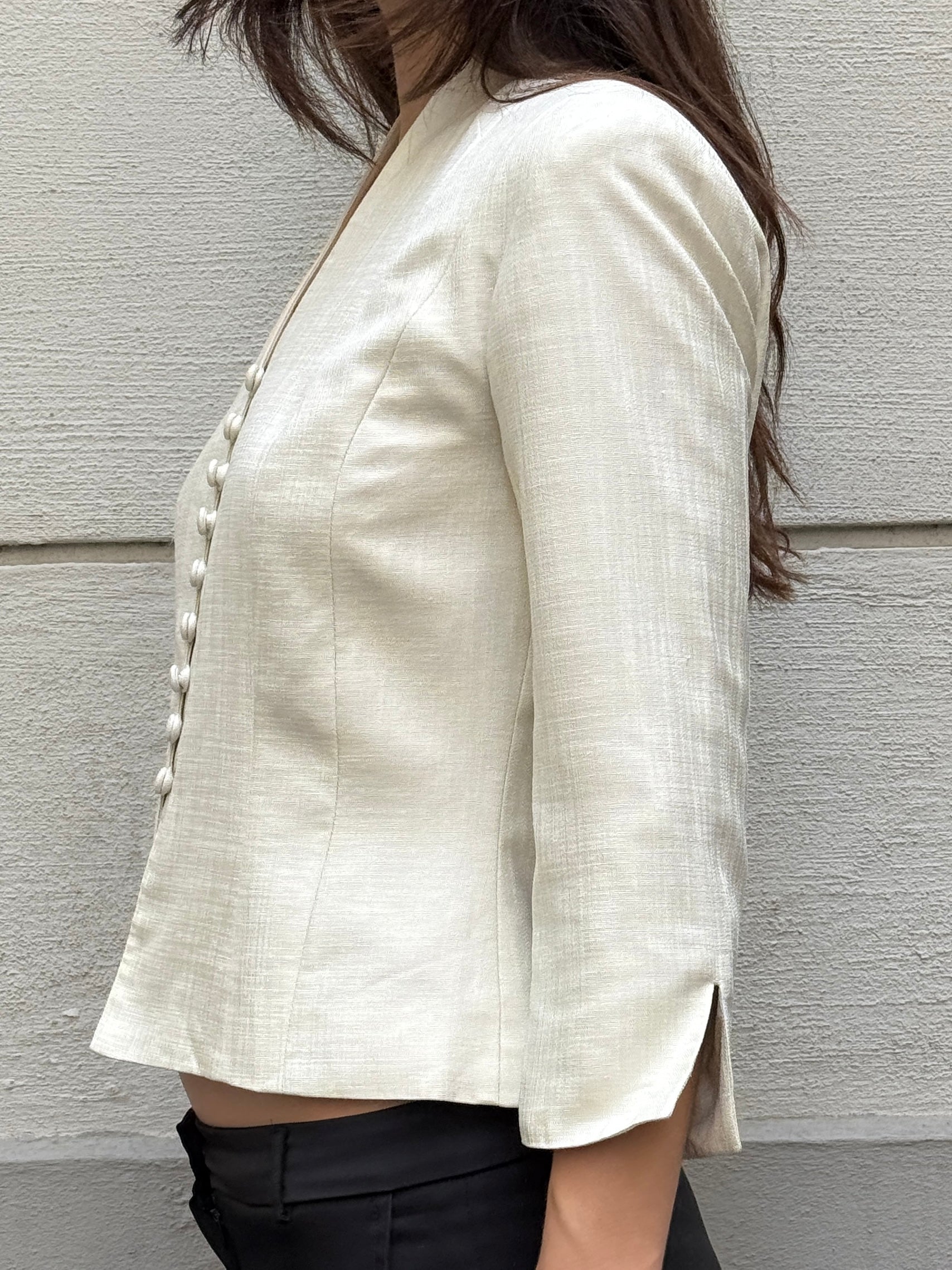 Vintage Cream Blazer Jacket S