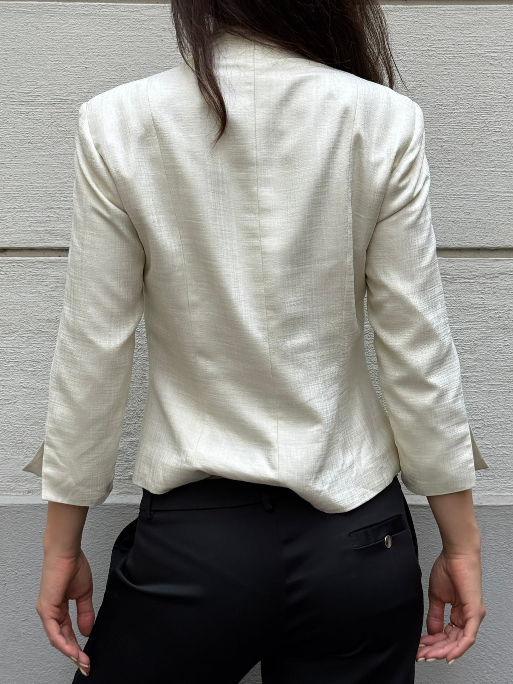 Vintage Cream Blazer Jacket S