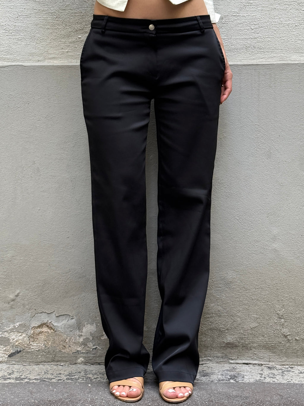 Vintage Morgan De Toi Black Straight Leg Trousers M