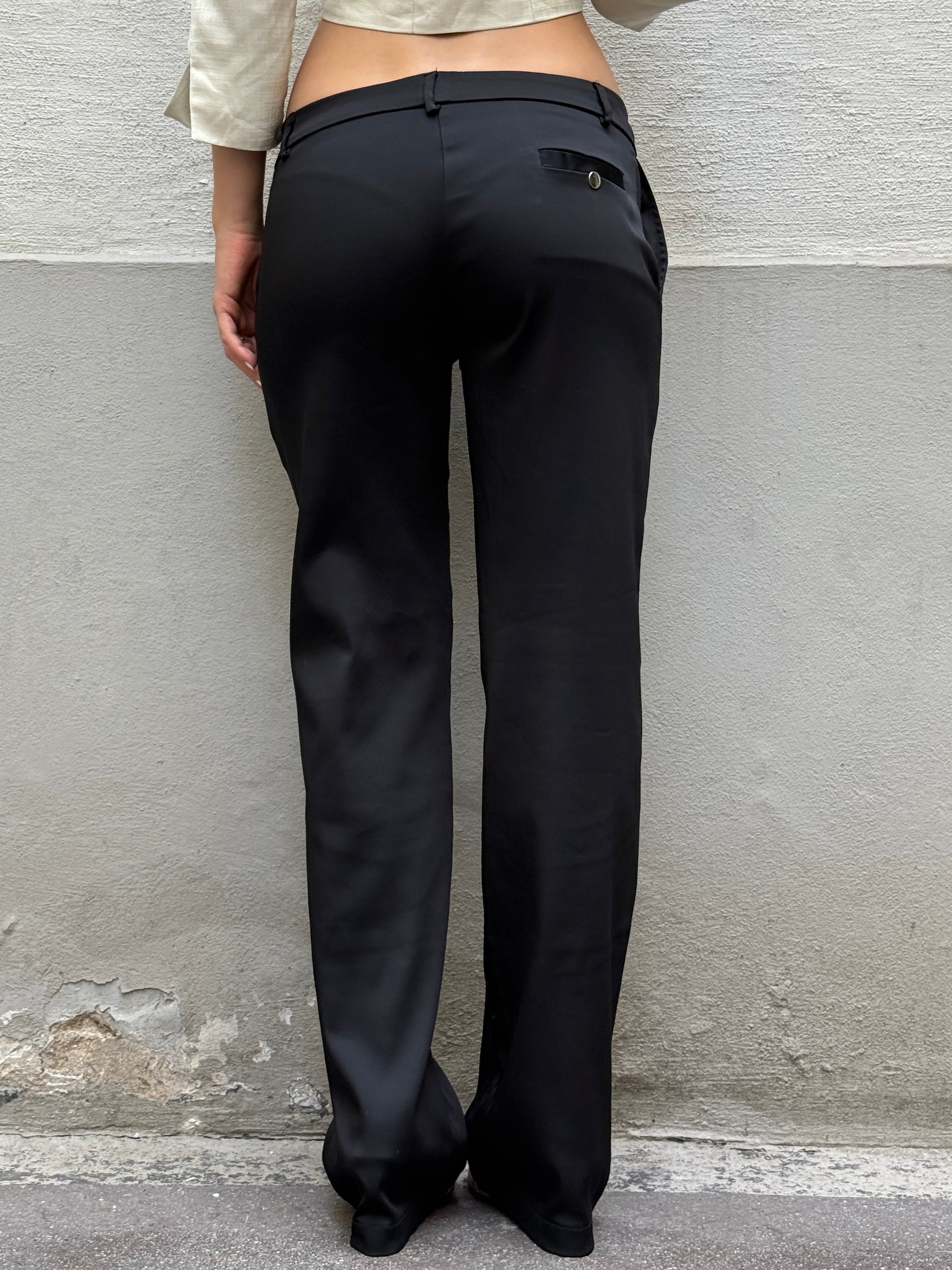 Vintage Morgan De Toi Black Straight Leg Trousers M