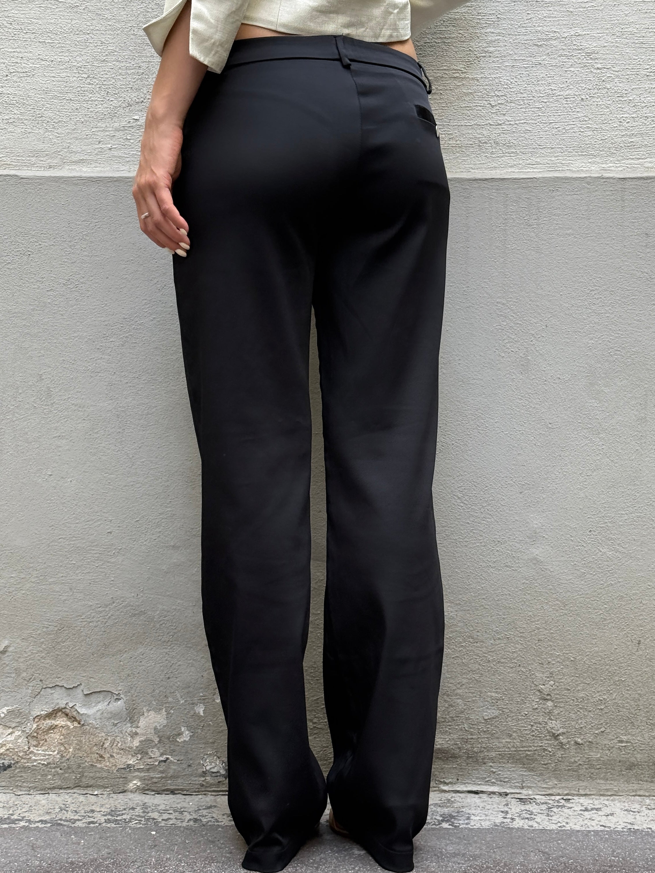 Vintage Morgan De Toi Black Straight Leg Trousers M