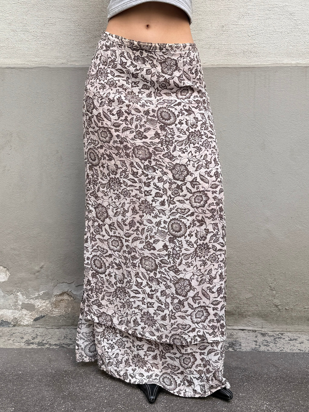 Vintage 100% Viscose Maxi Skirt S