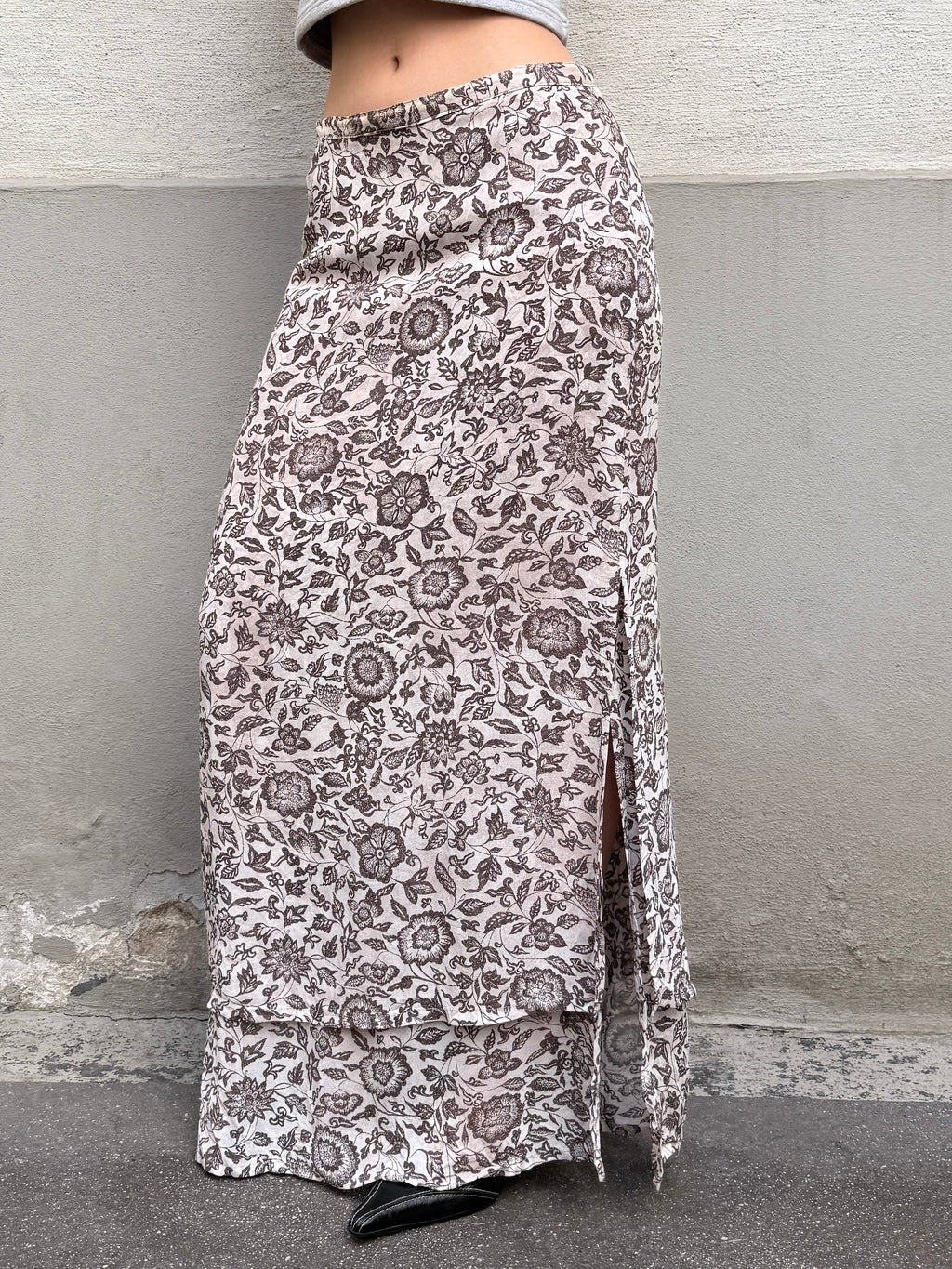 Vintage 100% Viscose Maxi Skirt S