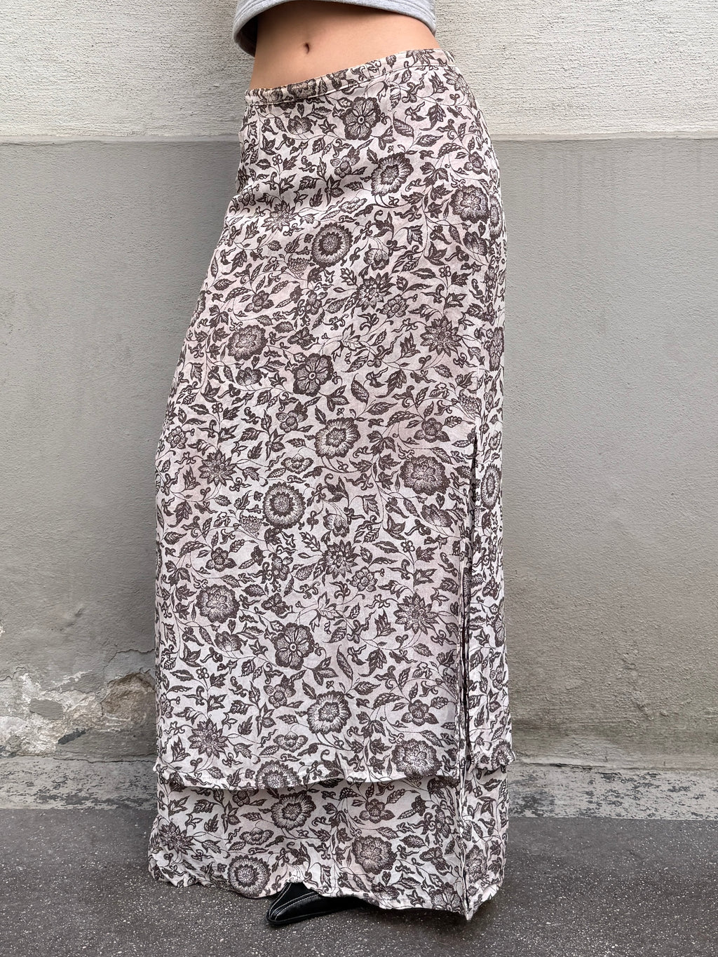 Vintage 100% Viscose Maxi Skirt S