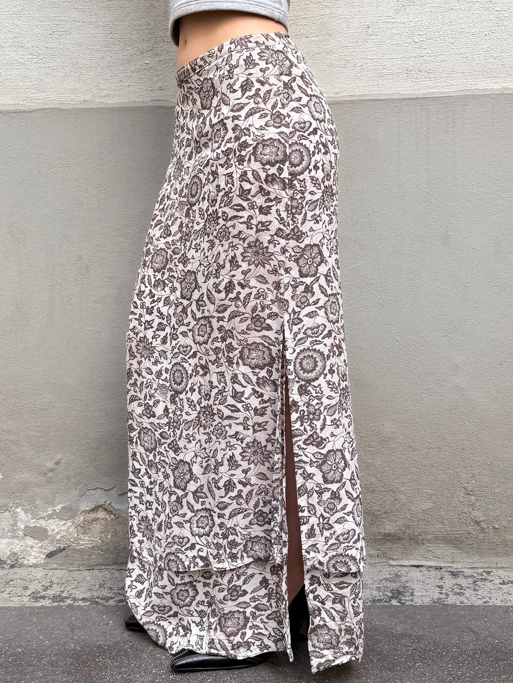 Vintage 100% Viscose Maxi Skirt S
