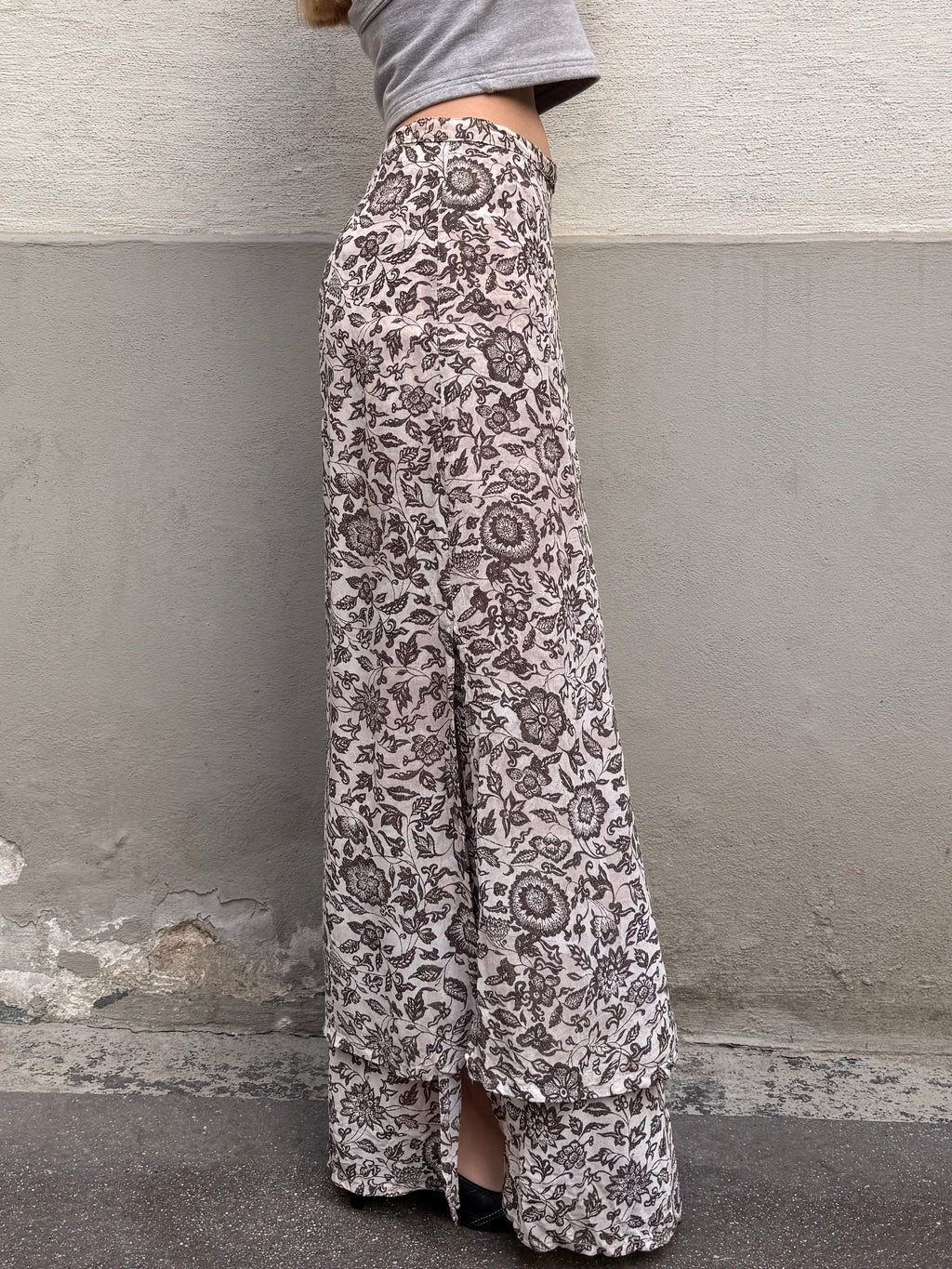Vintage 100% Viscose Maxi Skirt S