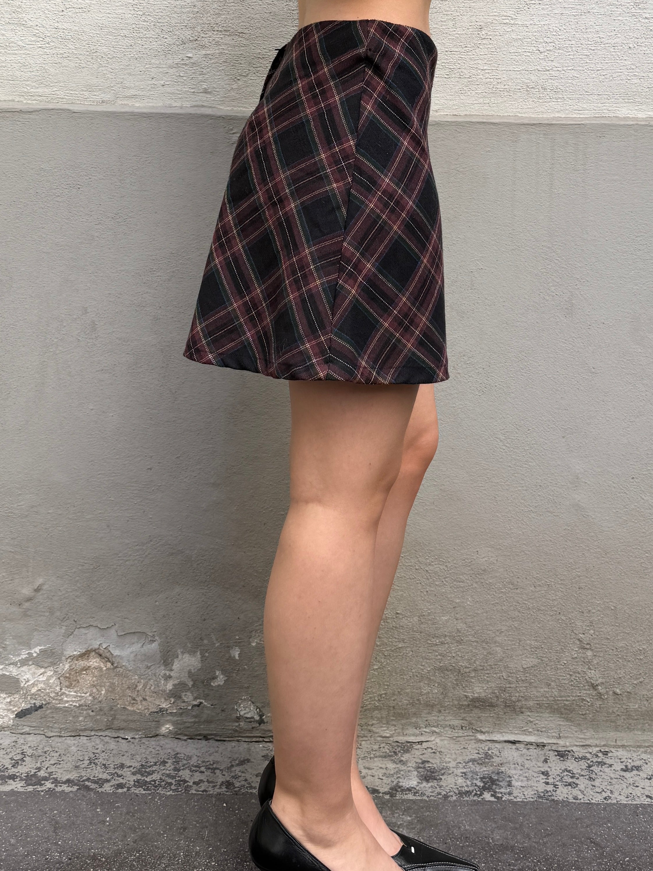 Vintage 100% Wool Mini Skirt XS/S