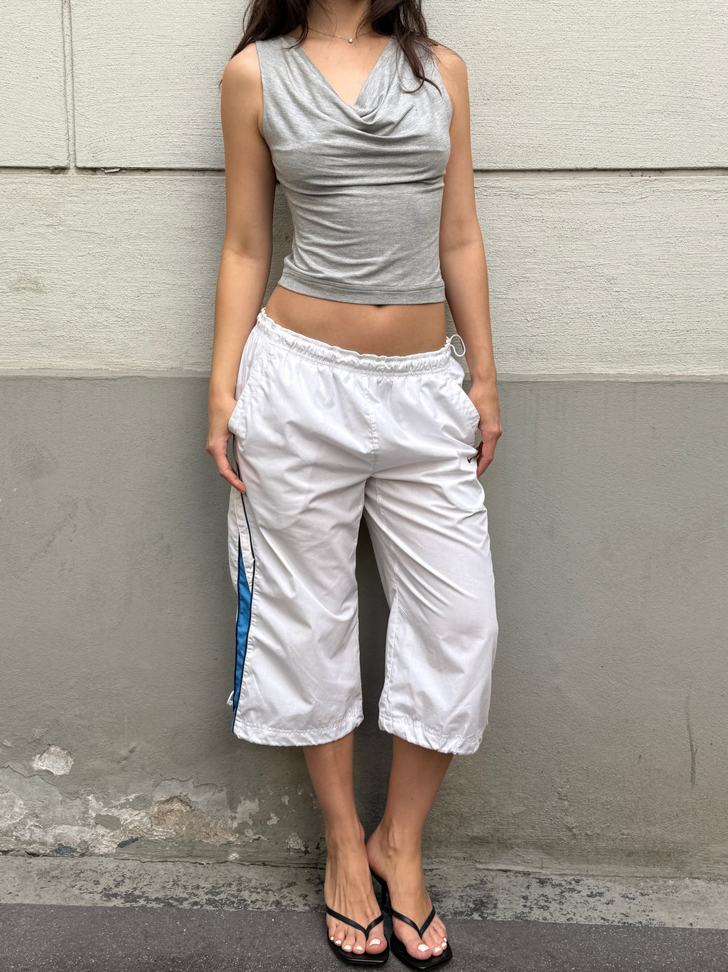 Original Design Bamboo Cowl Neck 90's Style Top S/M