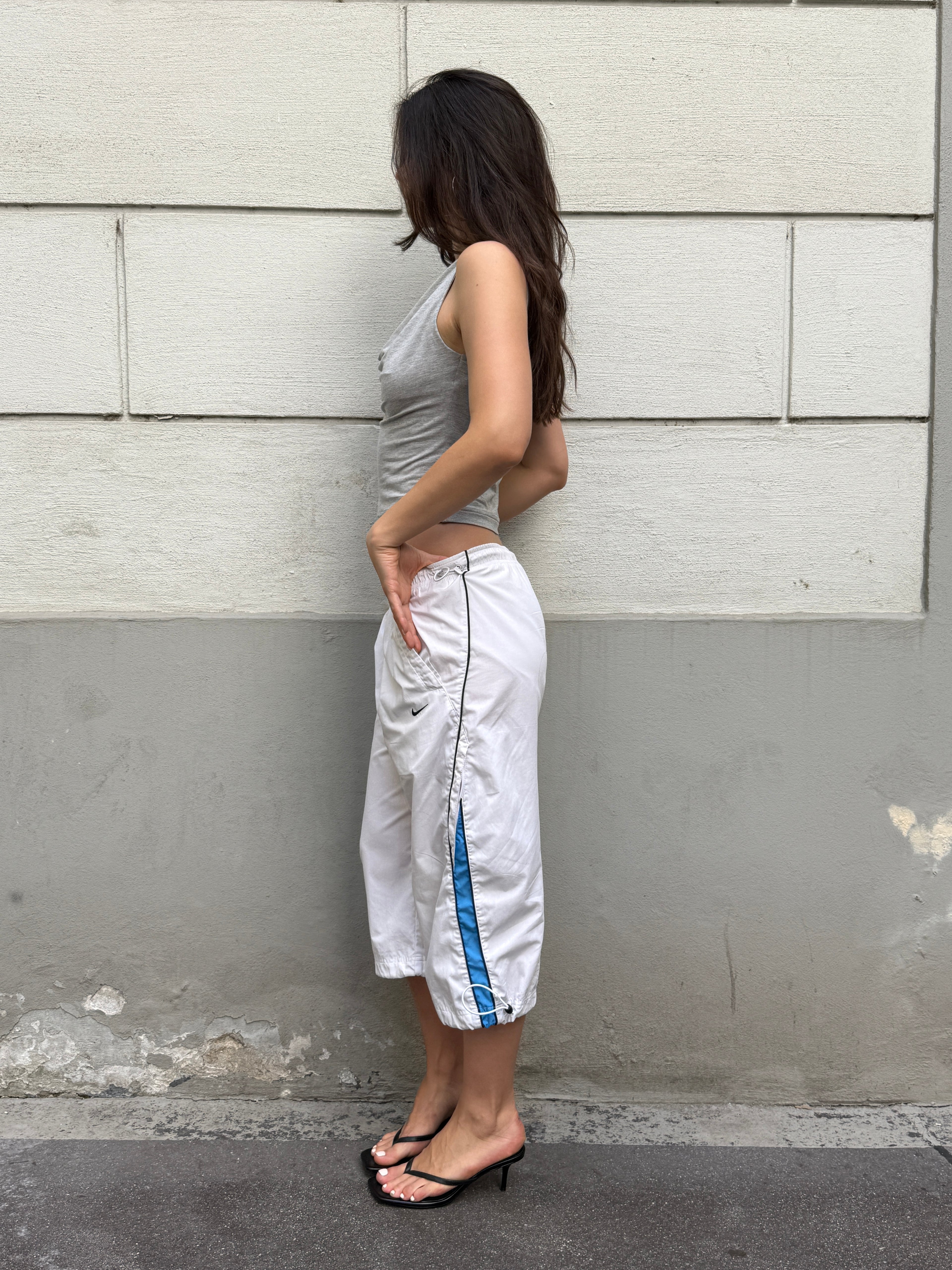 Vintage Nike White Capri Trousers M