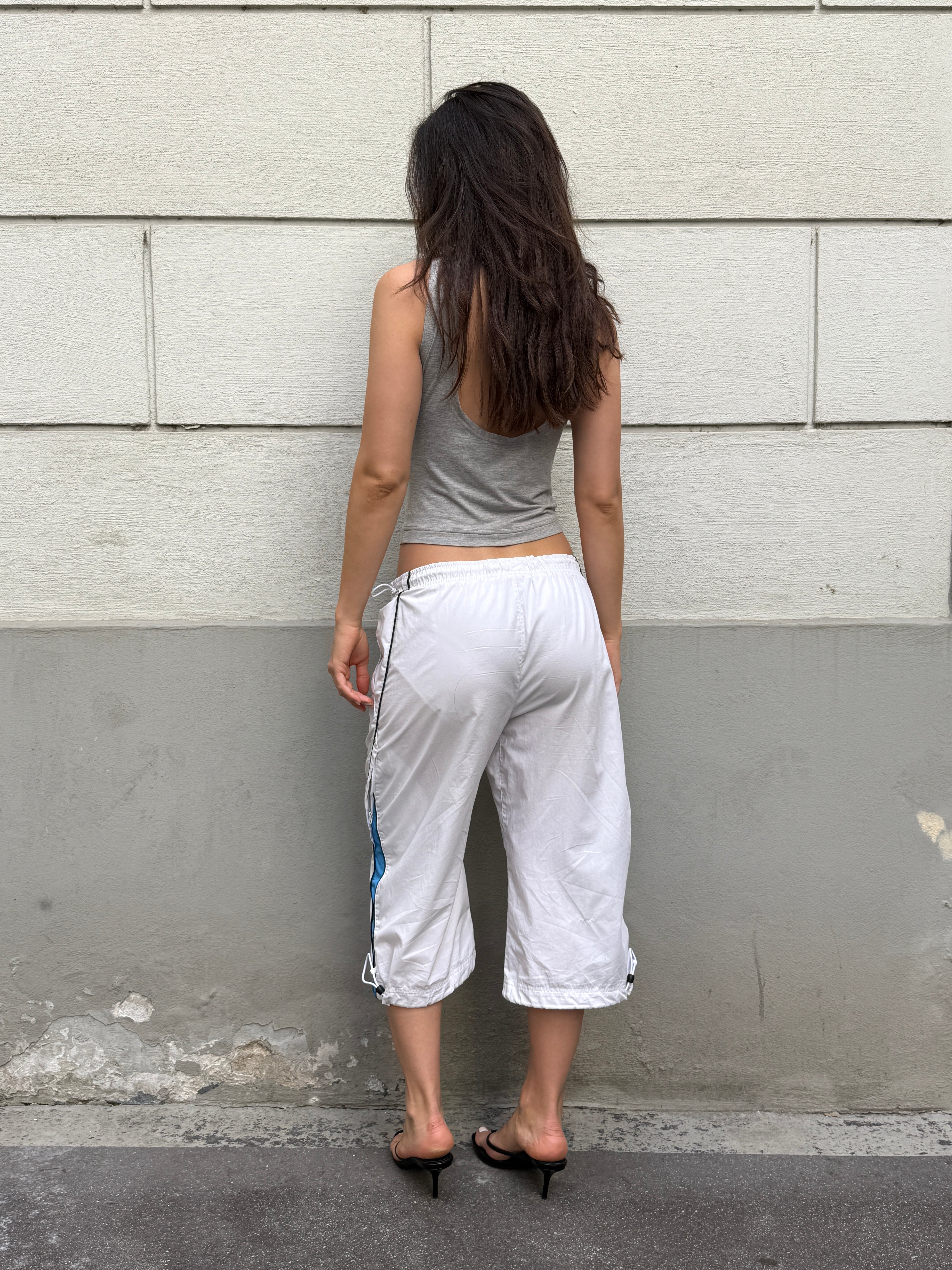 Vintage Nike White Capri Trousers M