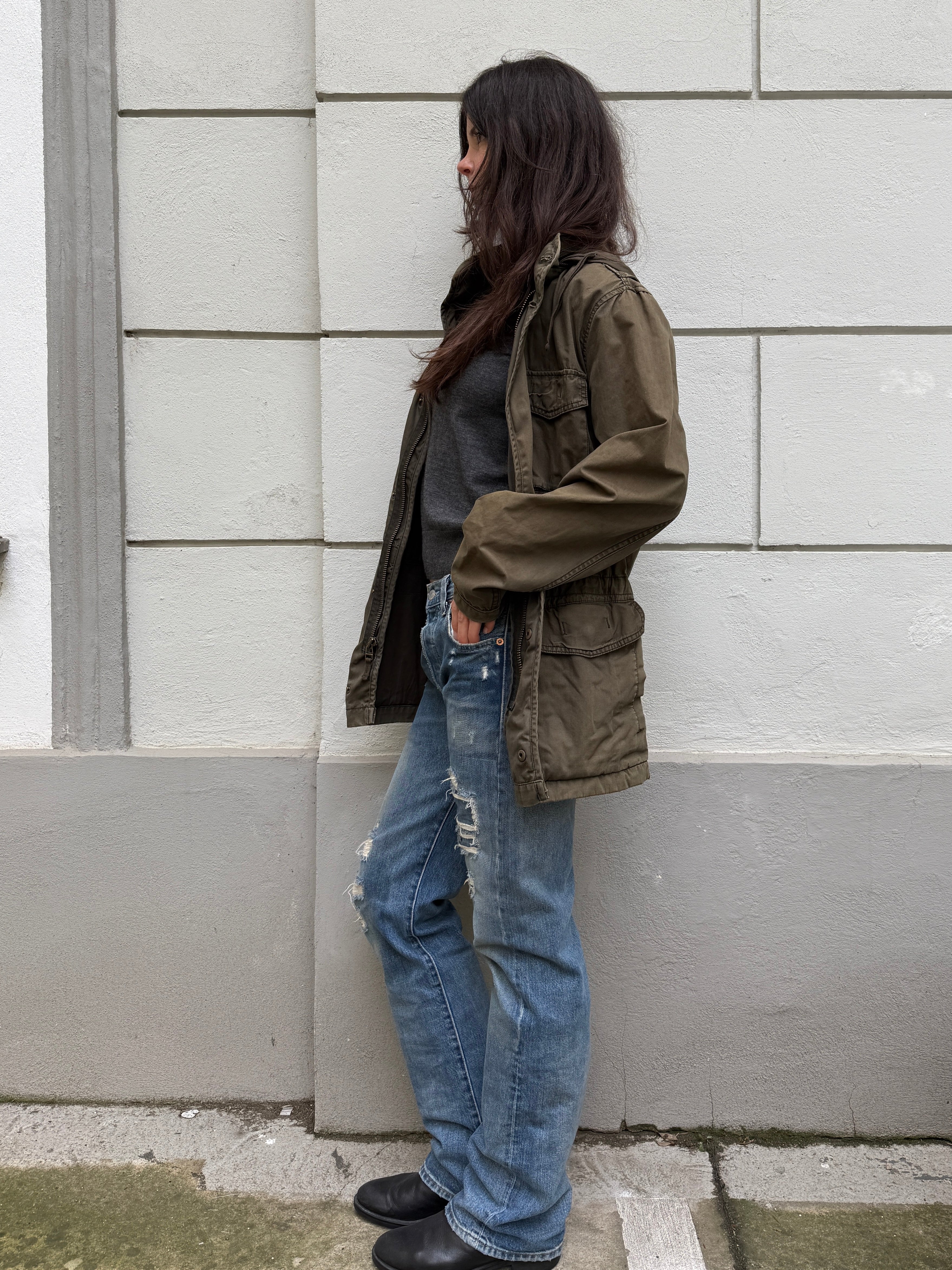 Vintage GAP Parka Military Green Jacket L