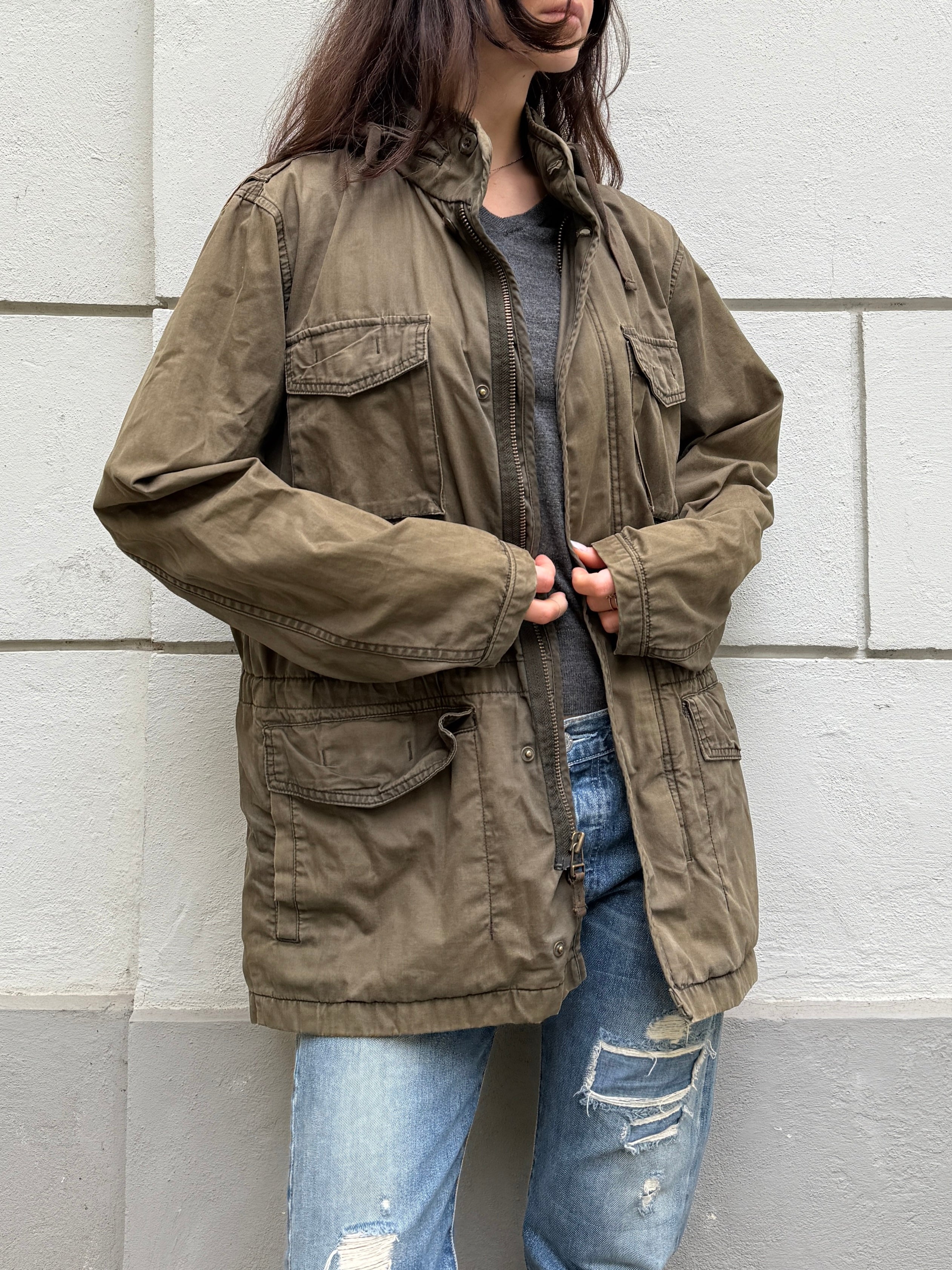 Vintage GAP Parka Military Green Jacket L