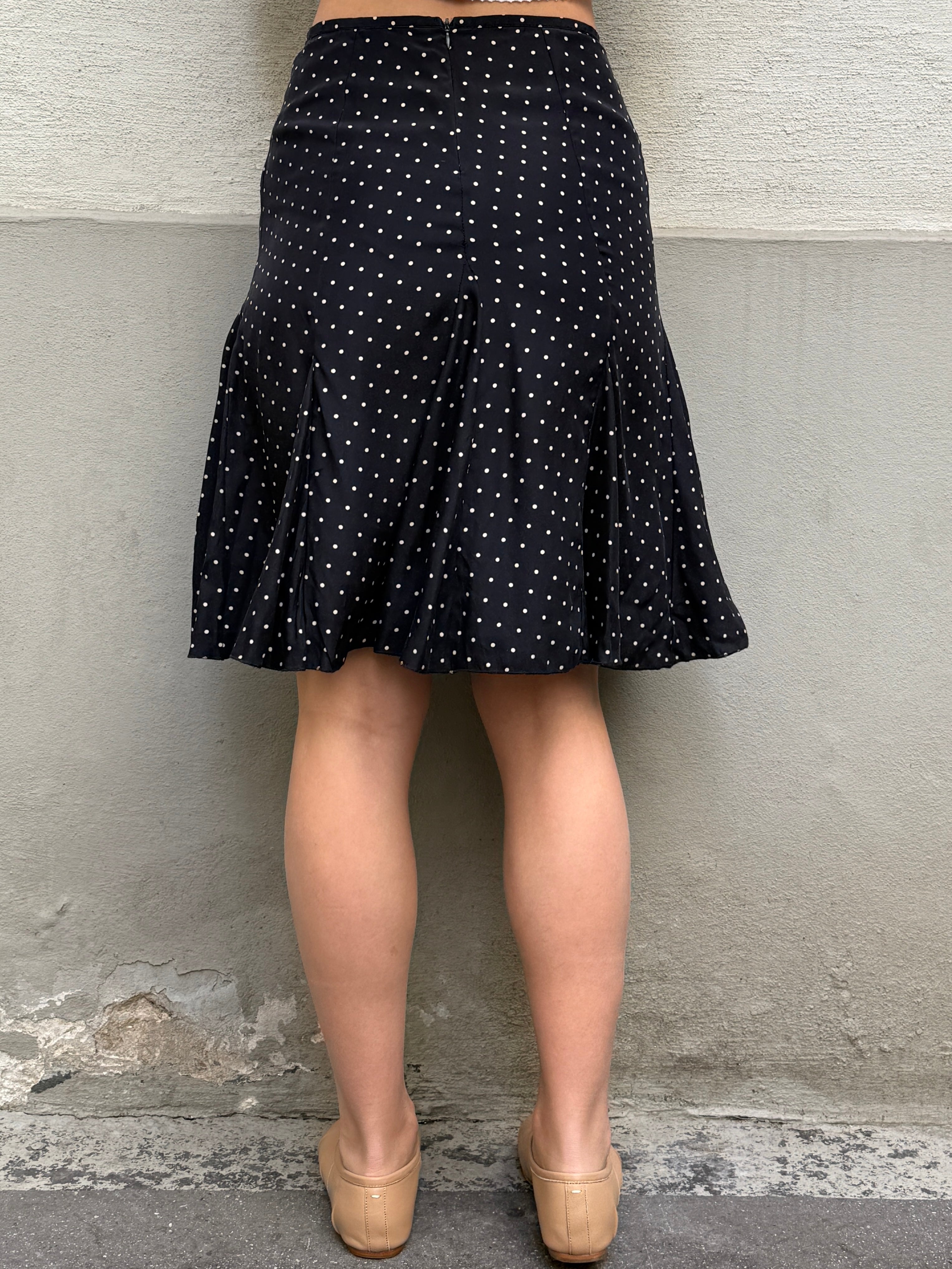 Vintage 100% Silk Knee Length Skirt XS/S