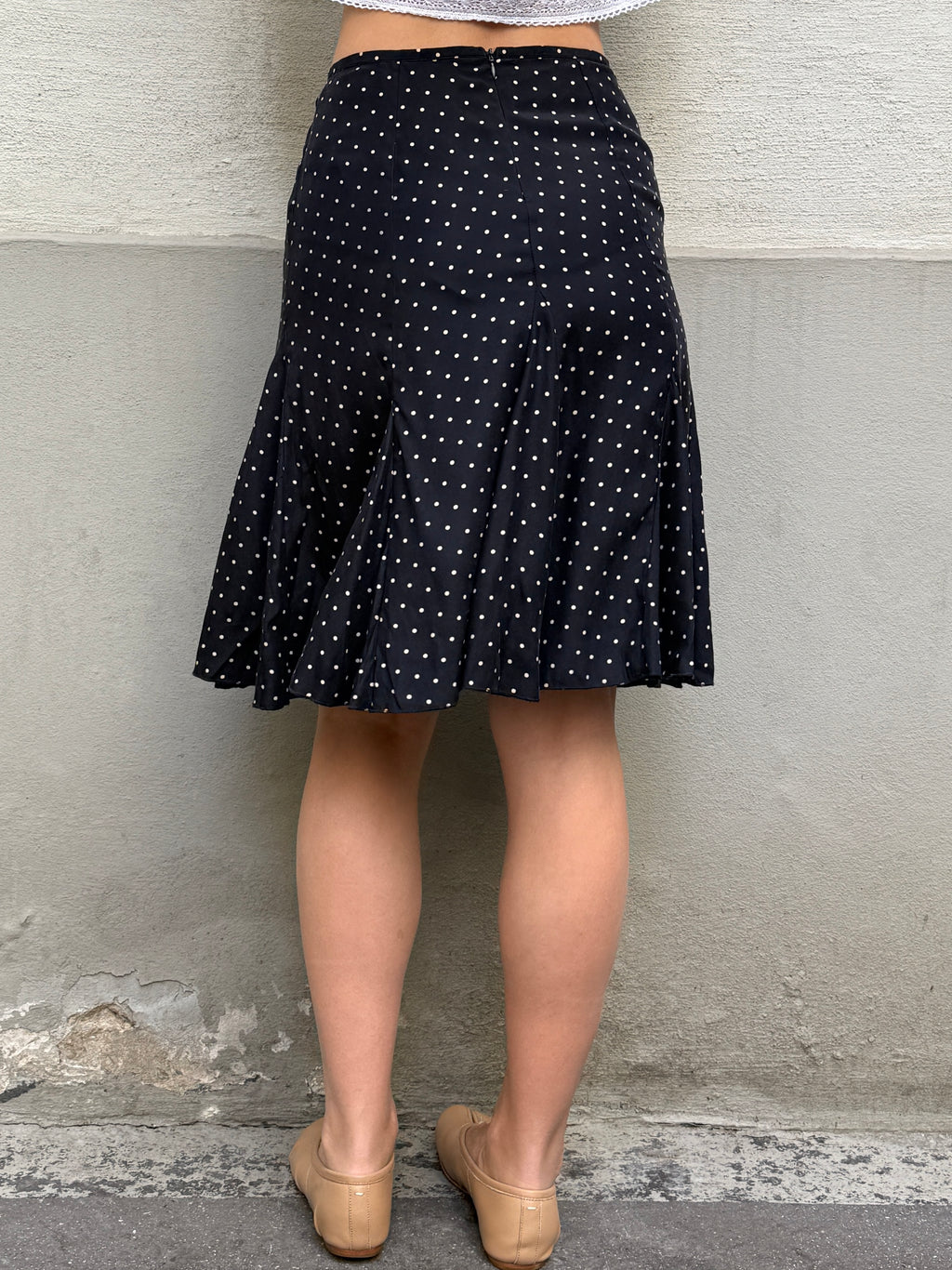 Vintage 100% Silk Knee Length Skirt XS/S