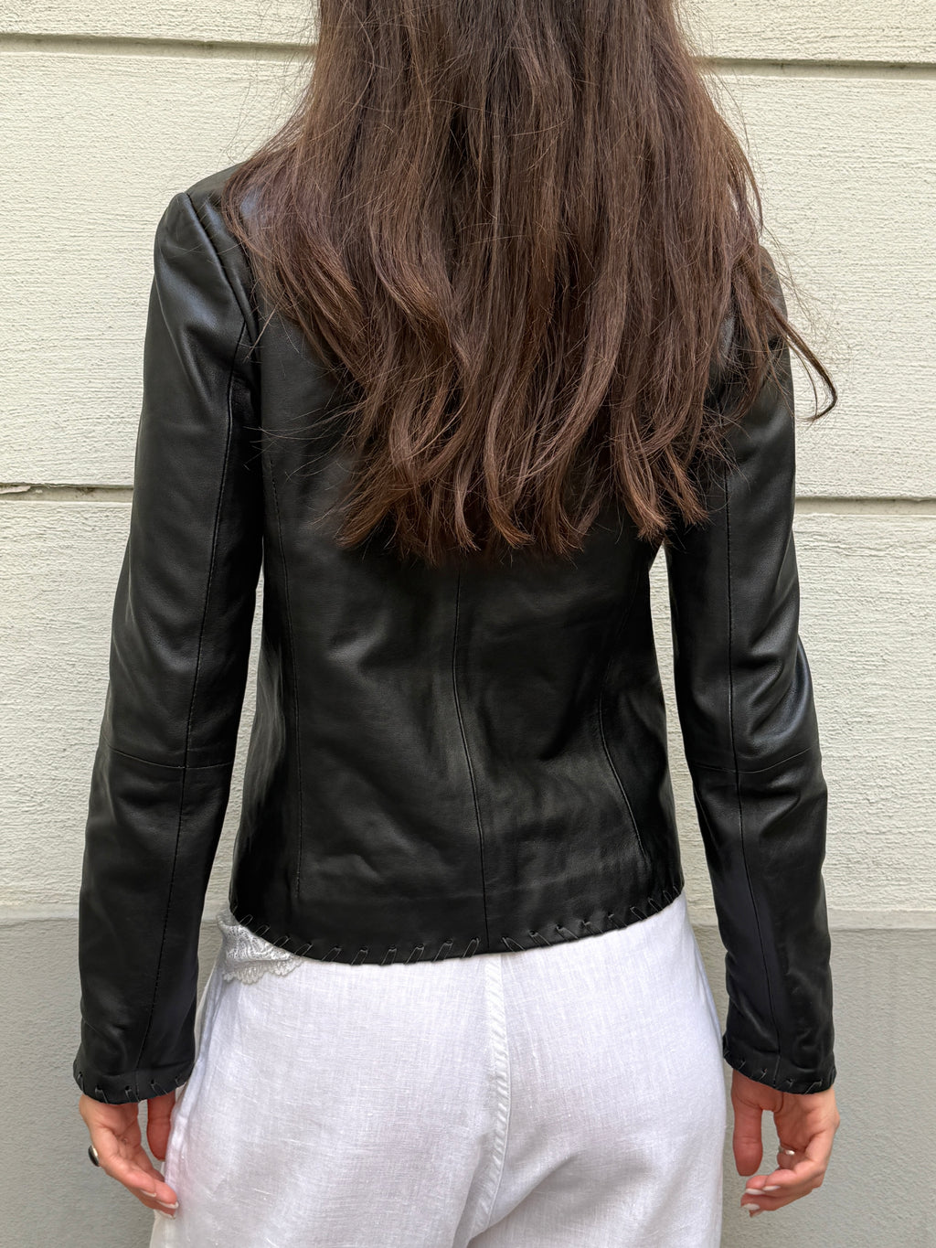 Vintage 100% Genuine Leather Black Jacket M