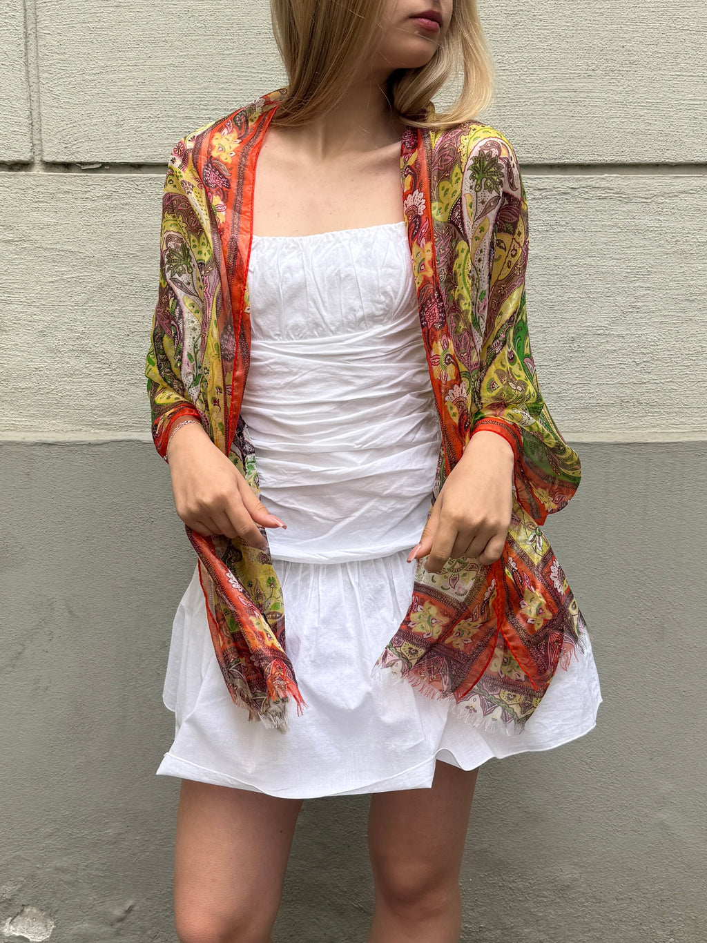 Etro 100% Silk Scarf Shawl