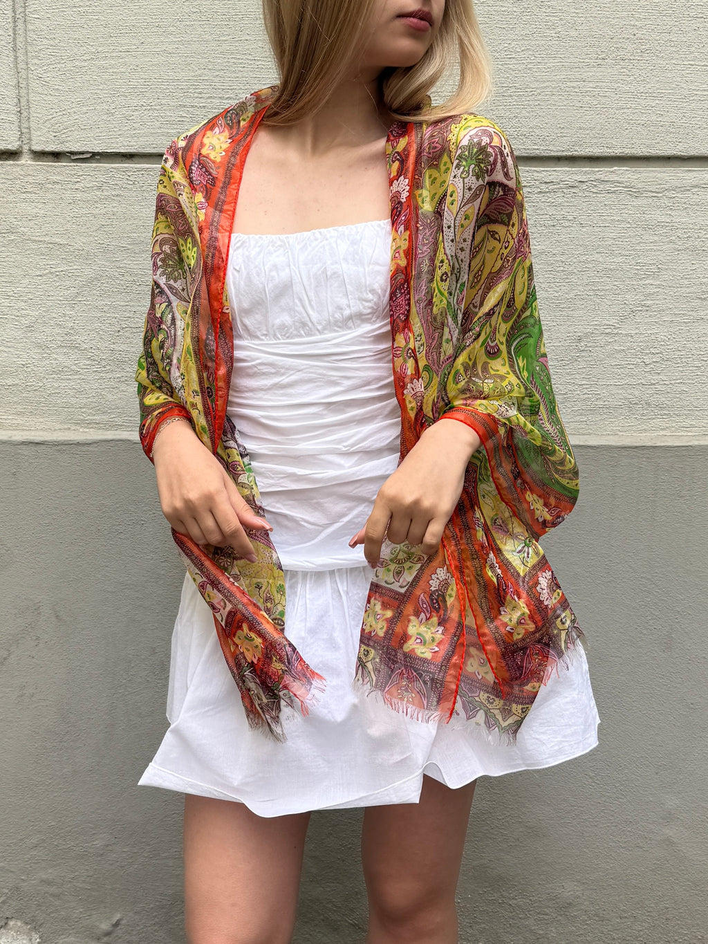 Etro 100% Silk Scarf Shawl