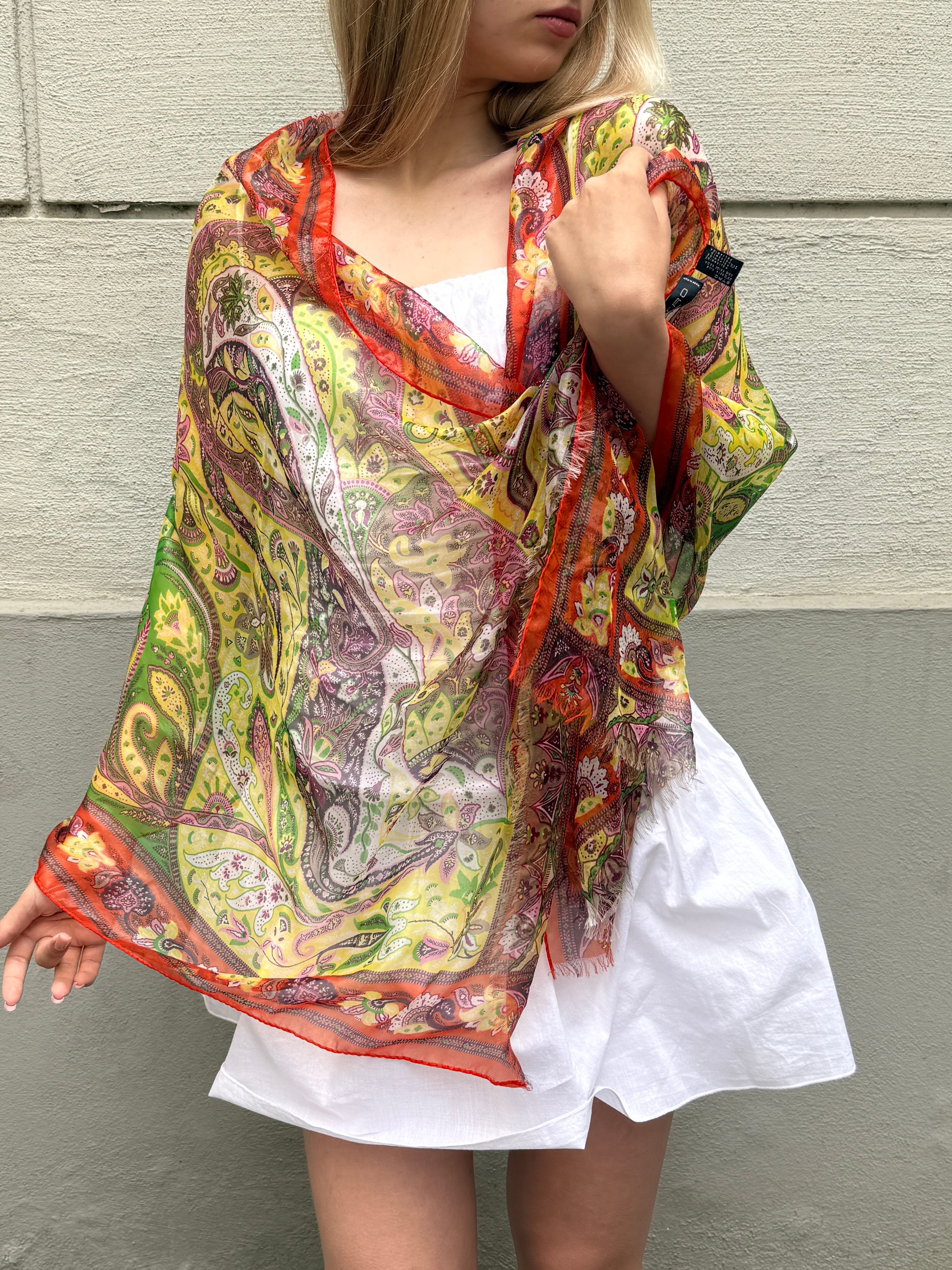 Etro 100% Silk Scarf Shawl