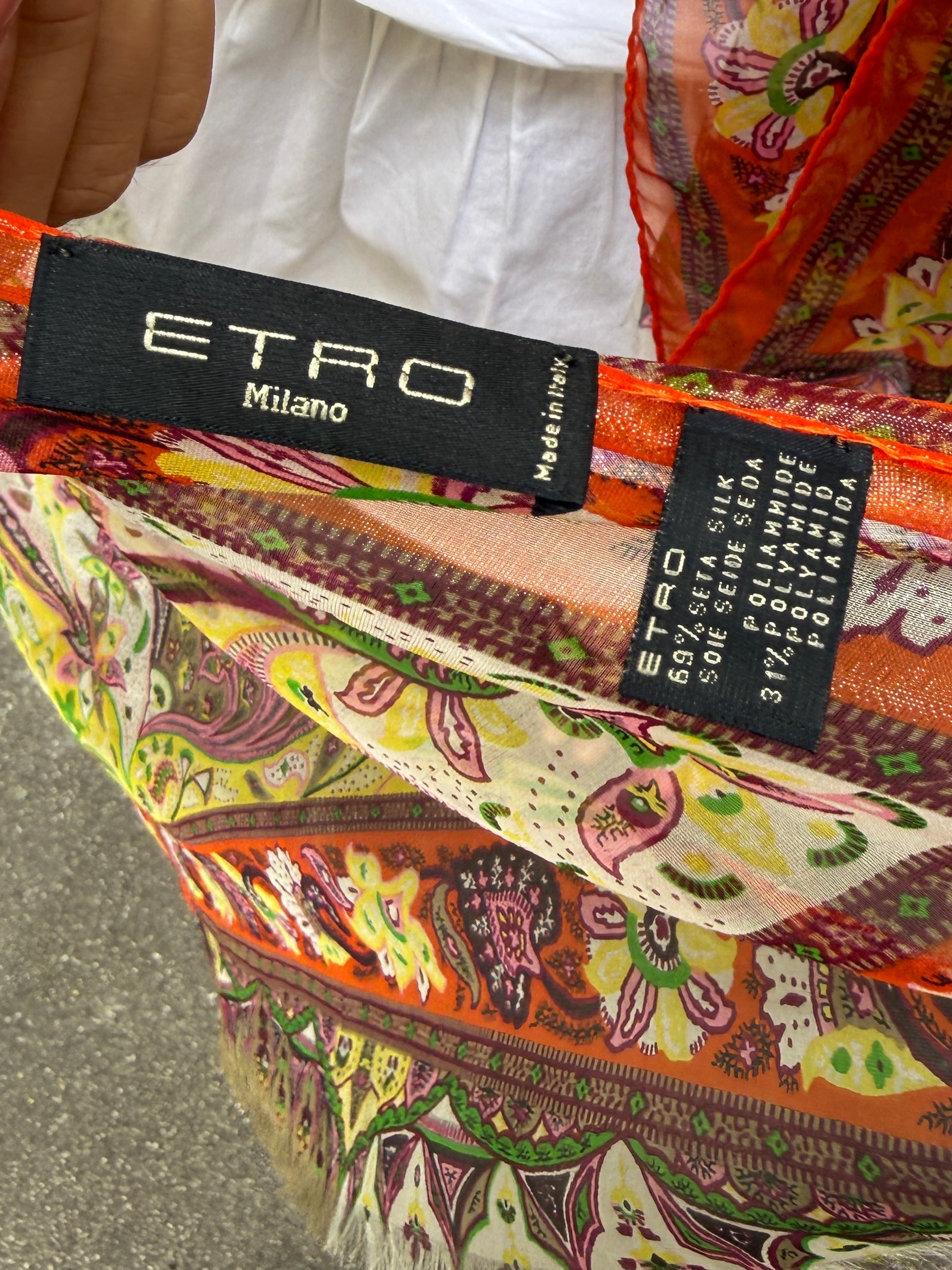 Etro 100% Silk Scarf Shawl
